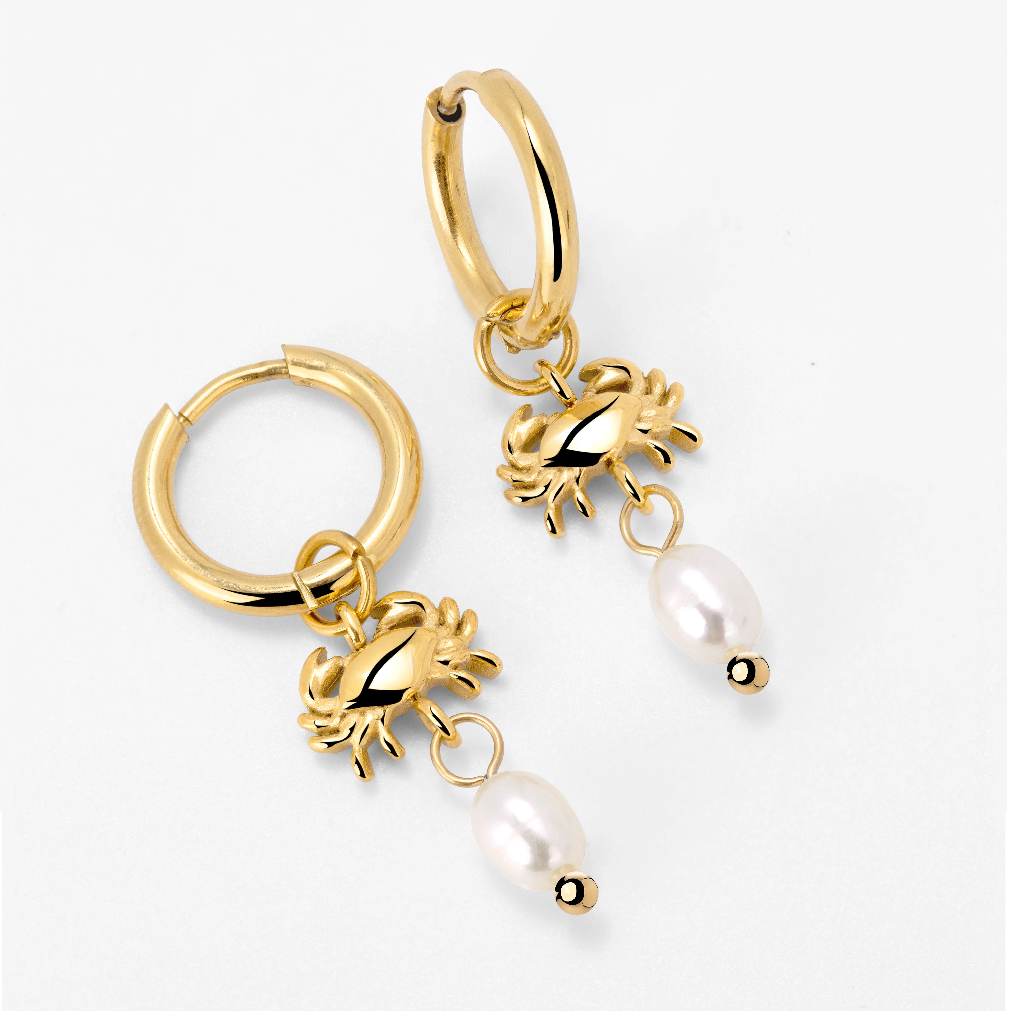 Crab Chaser Hoop Set Small Gold - Image 5