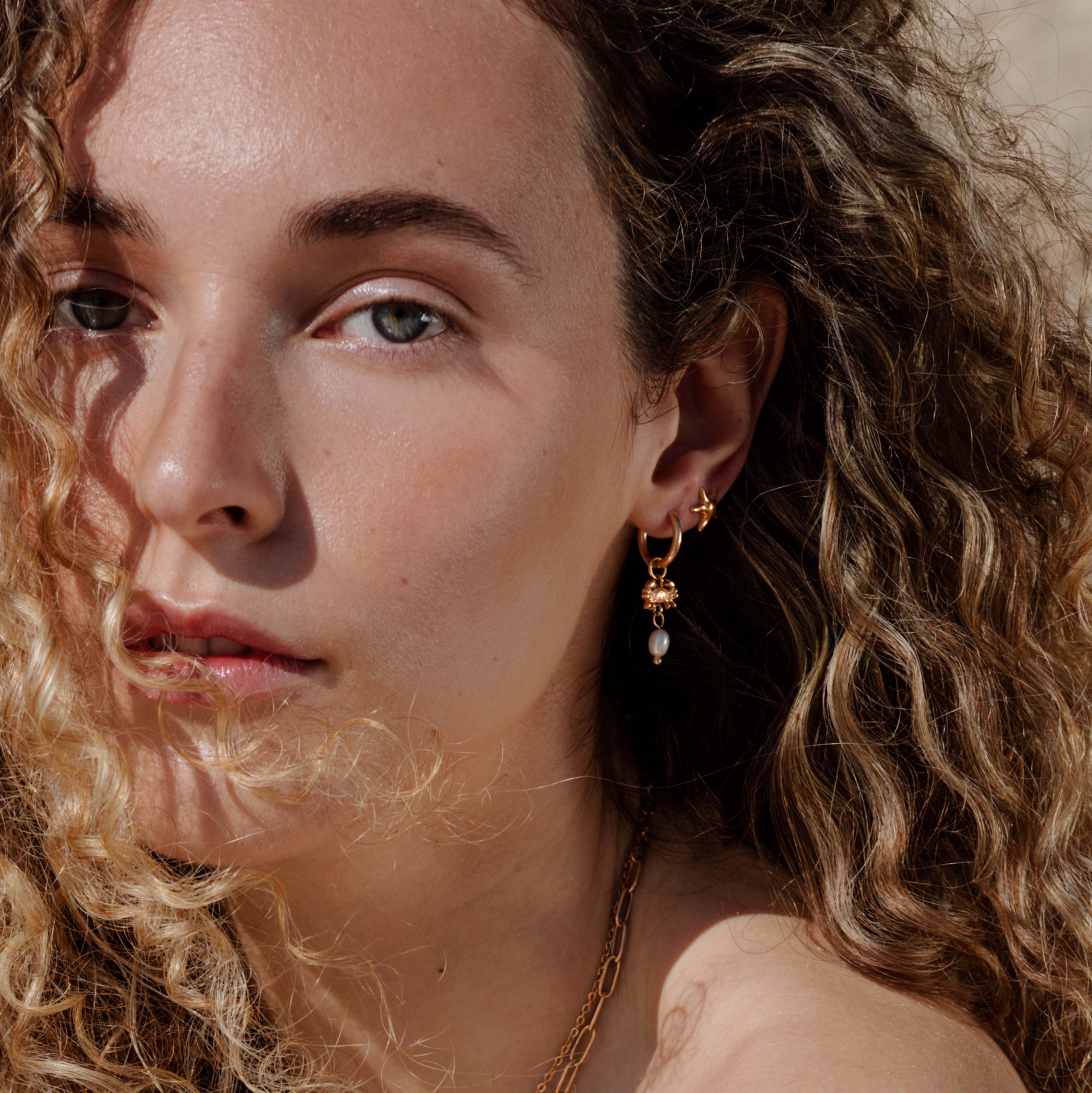 Crab Chaser Hoop Set Small Rose Gold - Image 3