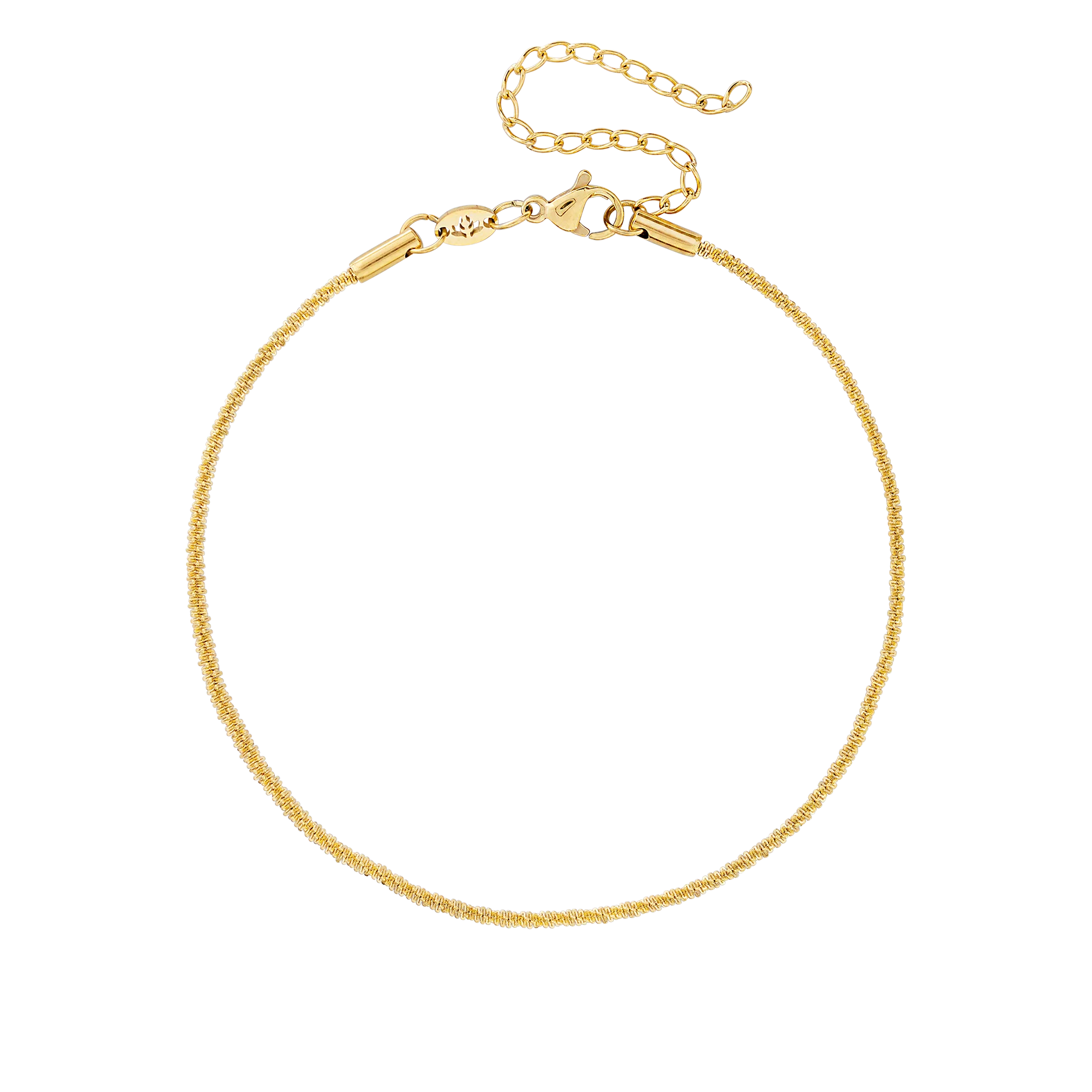 Criss Cross Chain Anklet Gold