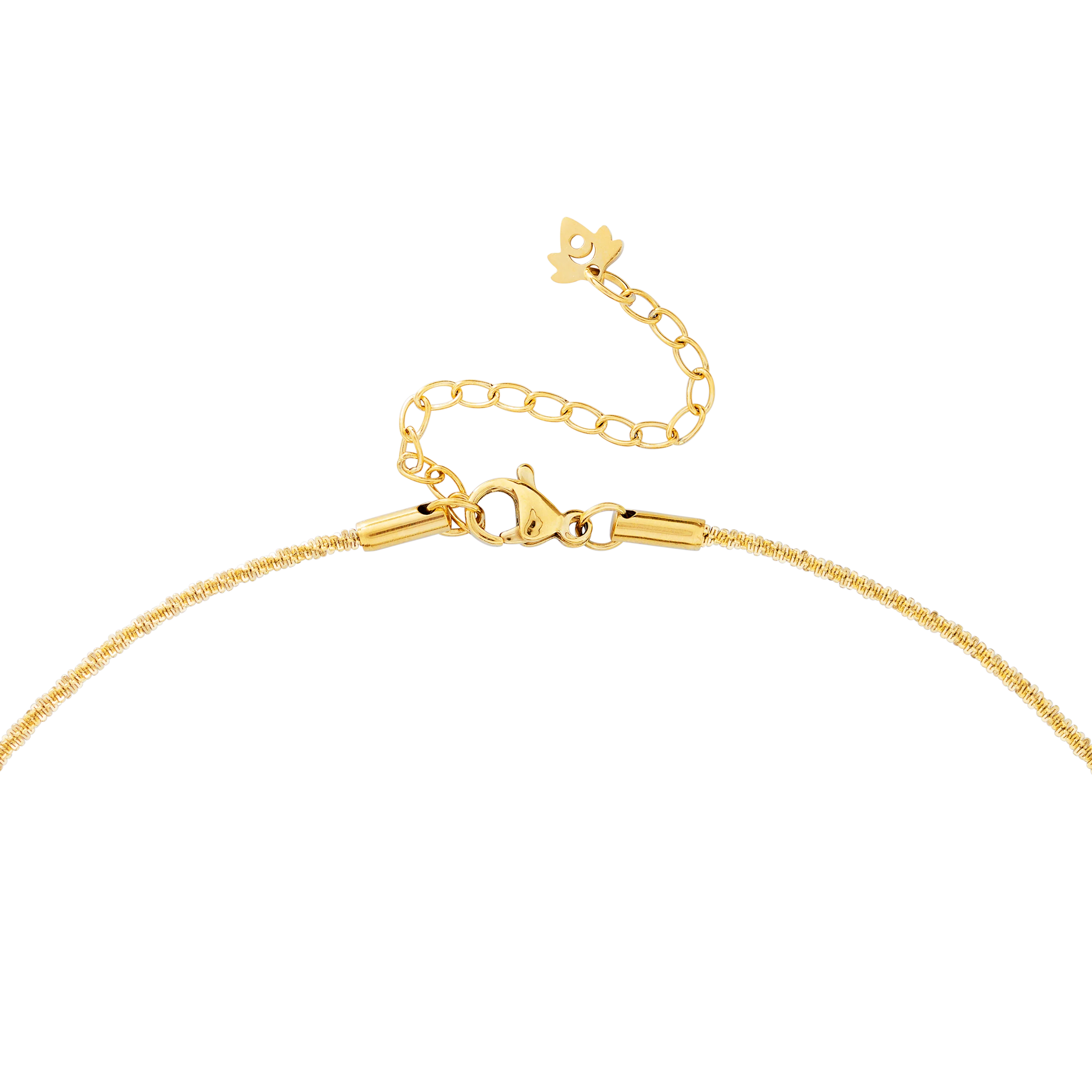 Criss Cross Chain Necklace Gold - Image 5