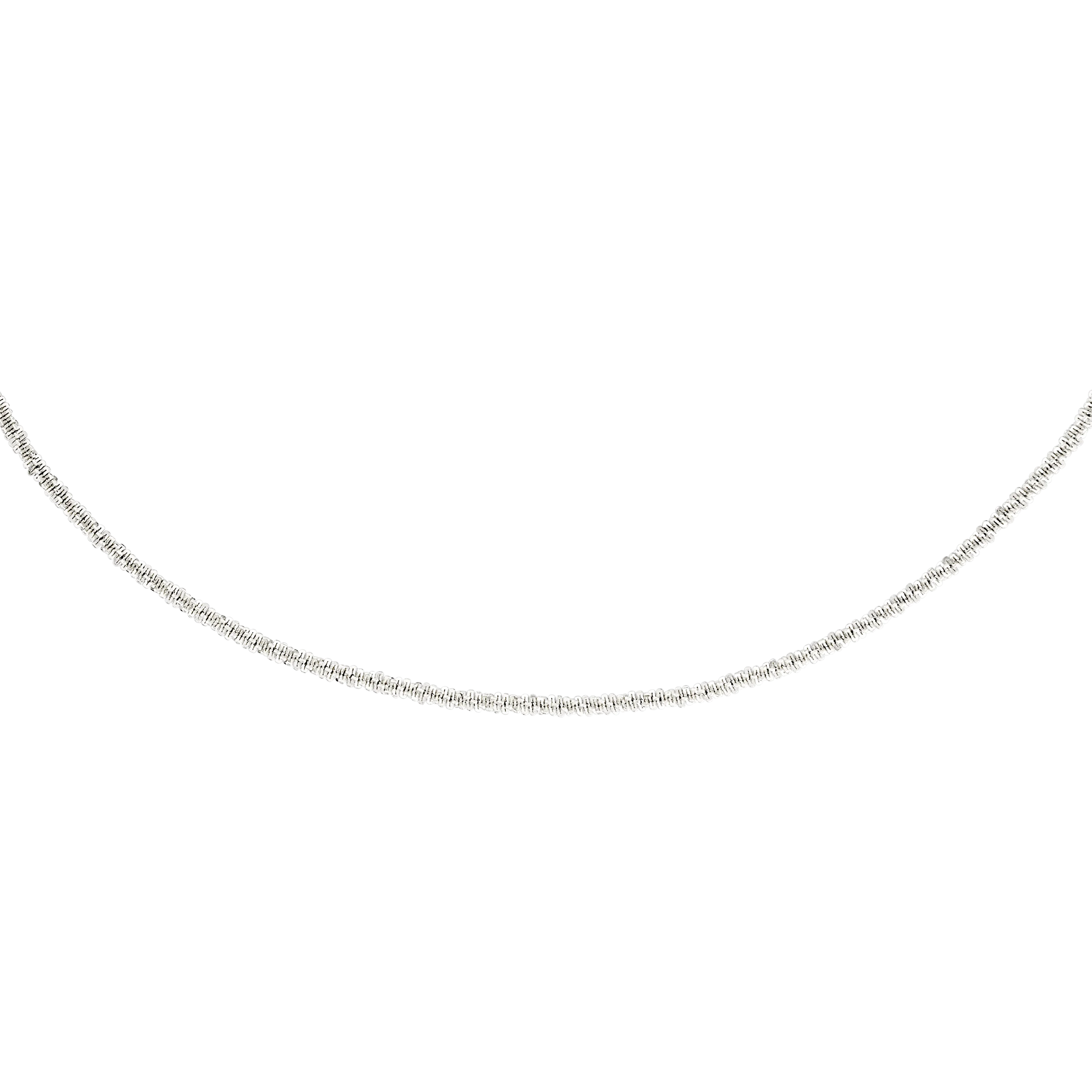 Criss Cross Chain Necklace Silver