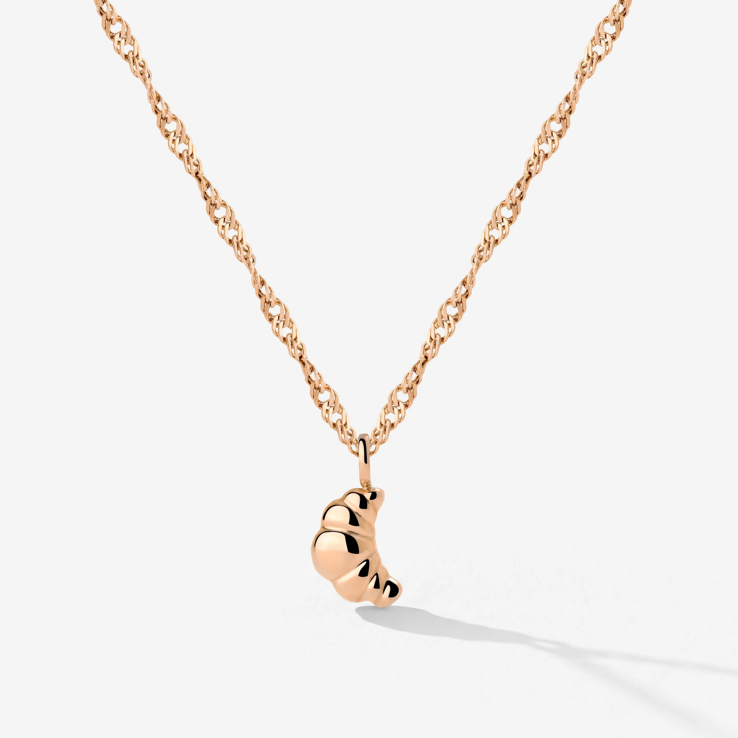 Croissant Necklace Rose Gold