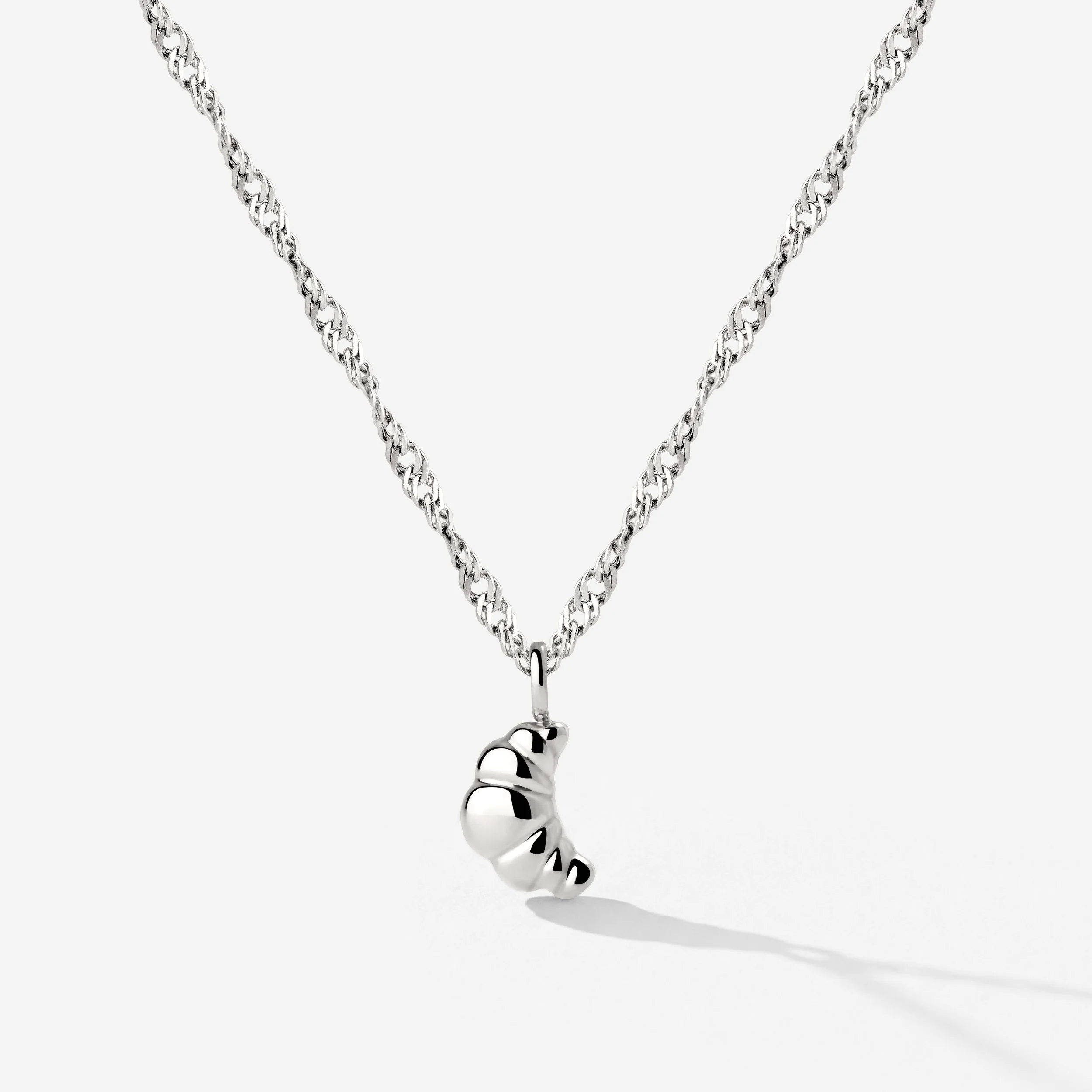 Croissant Necklace Silver