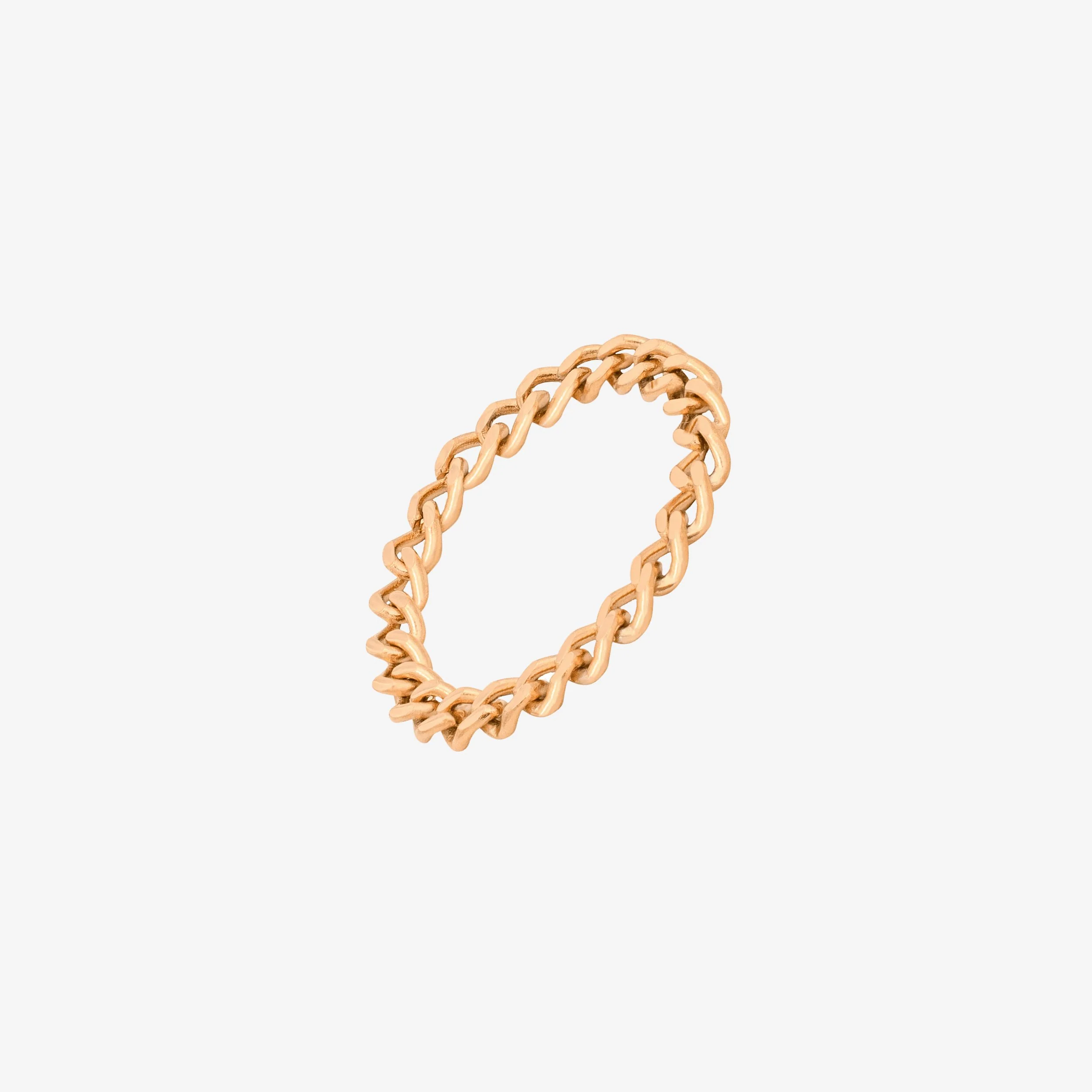 Curb Chain Ring Rose Gold