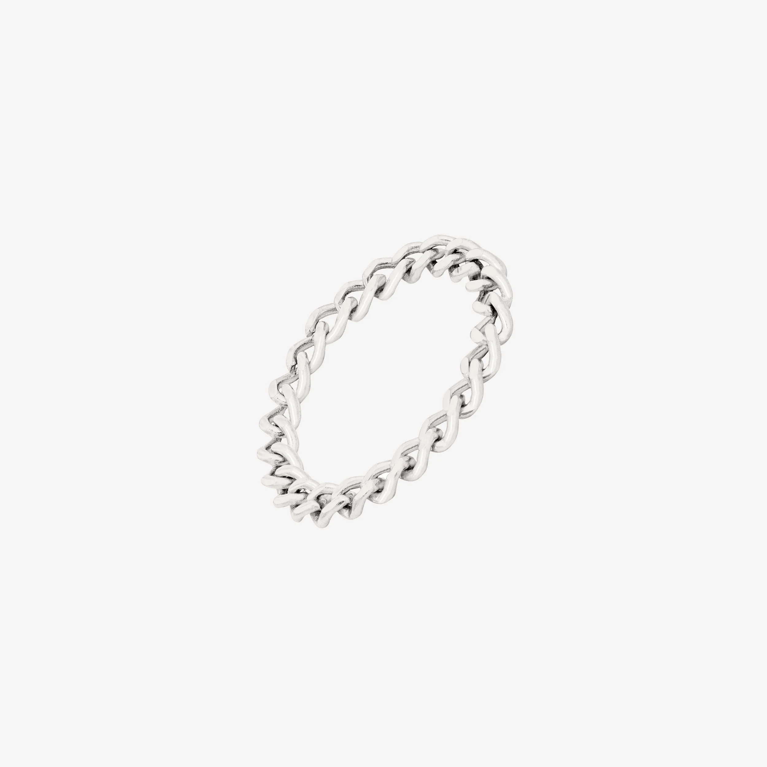 Curb Chain Ring Silver