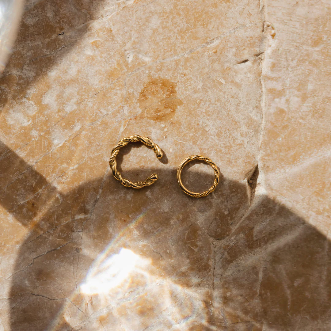 Curly Twist Ear Cuff Rose Gold - Image 3
