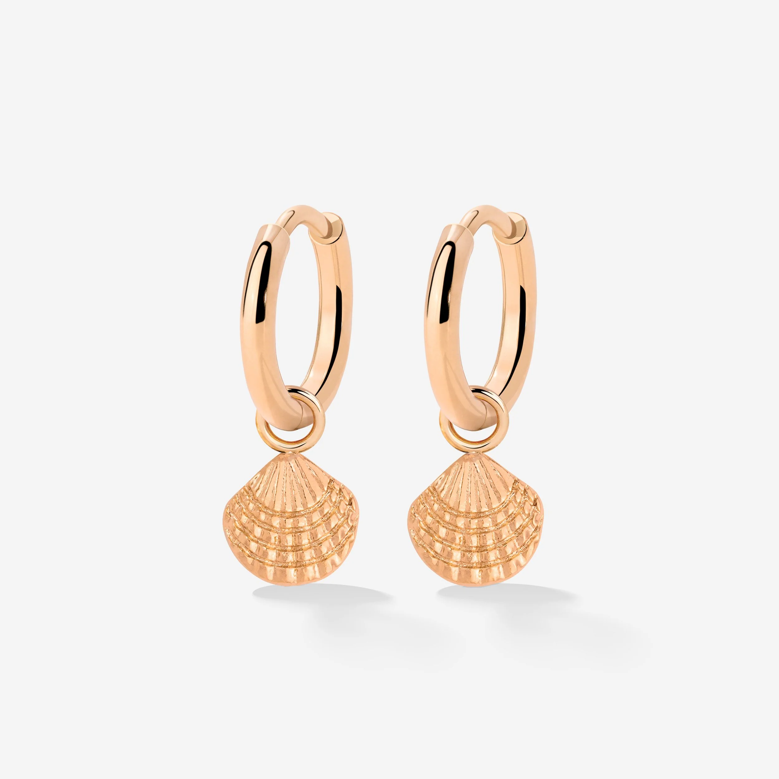 Cute Shell Hoop Set Rose Gold
