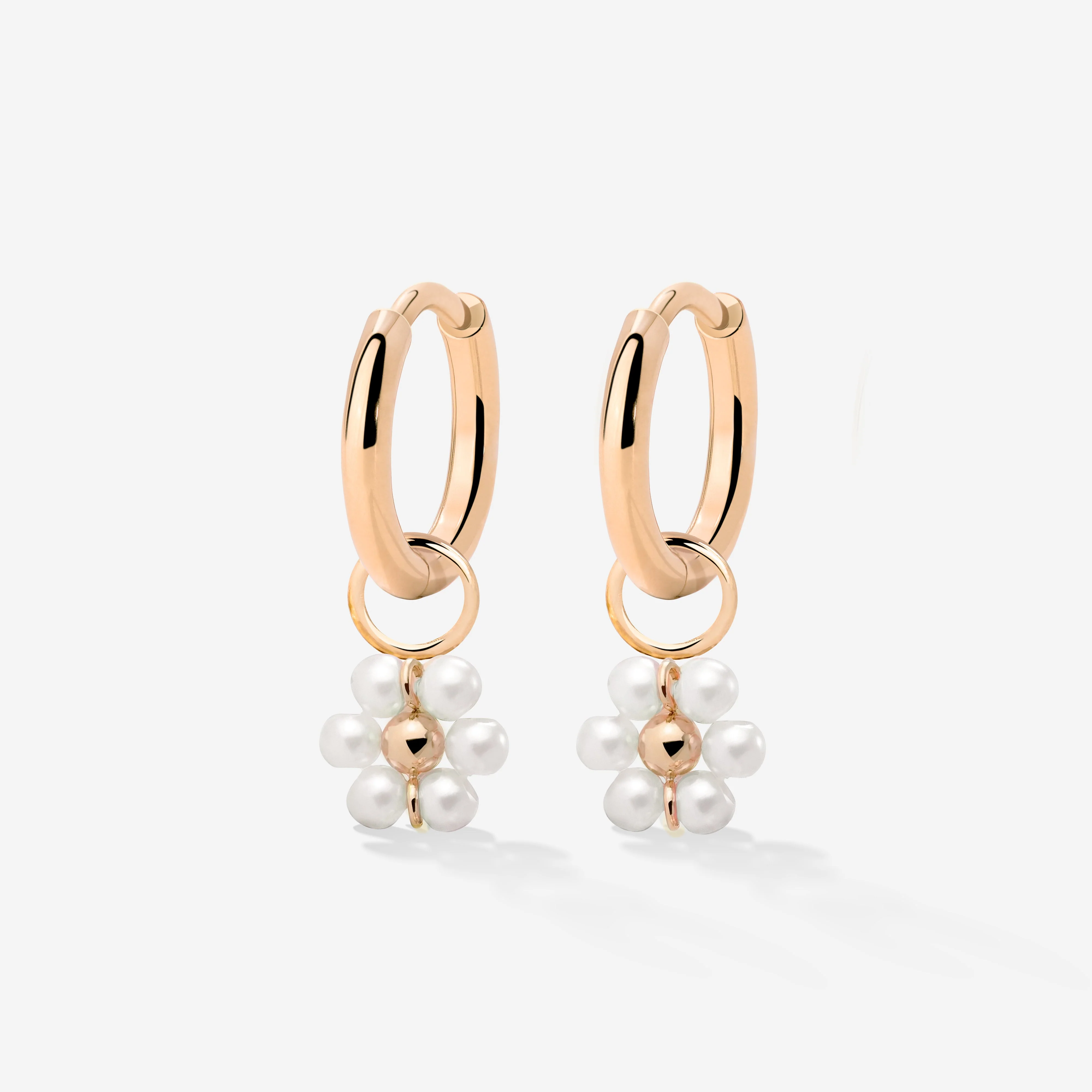 Daisy Hoop Set Small Rose Gold