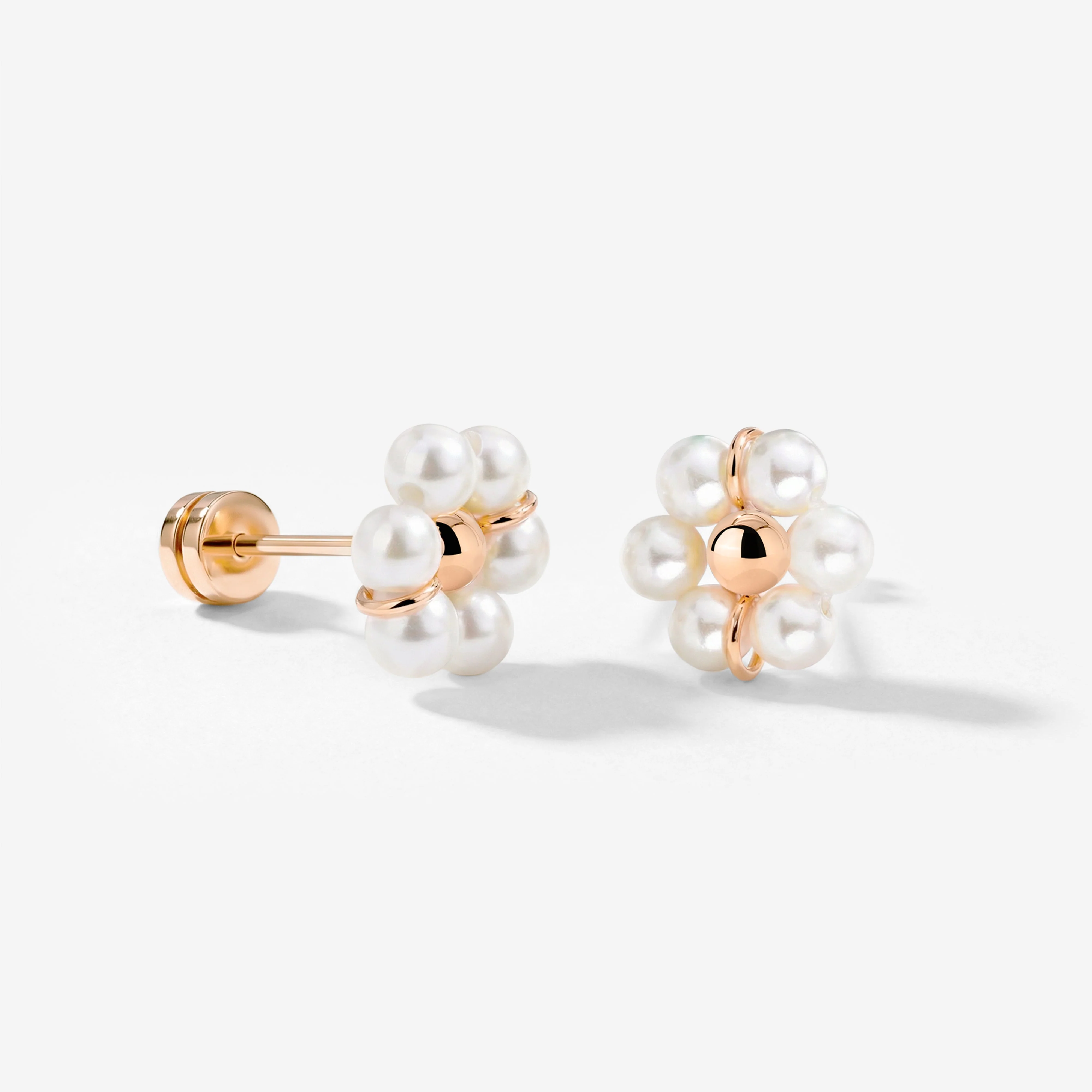 Daisy Studs Rose Gold