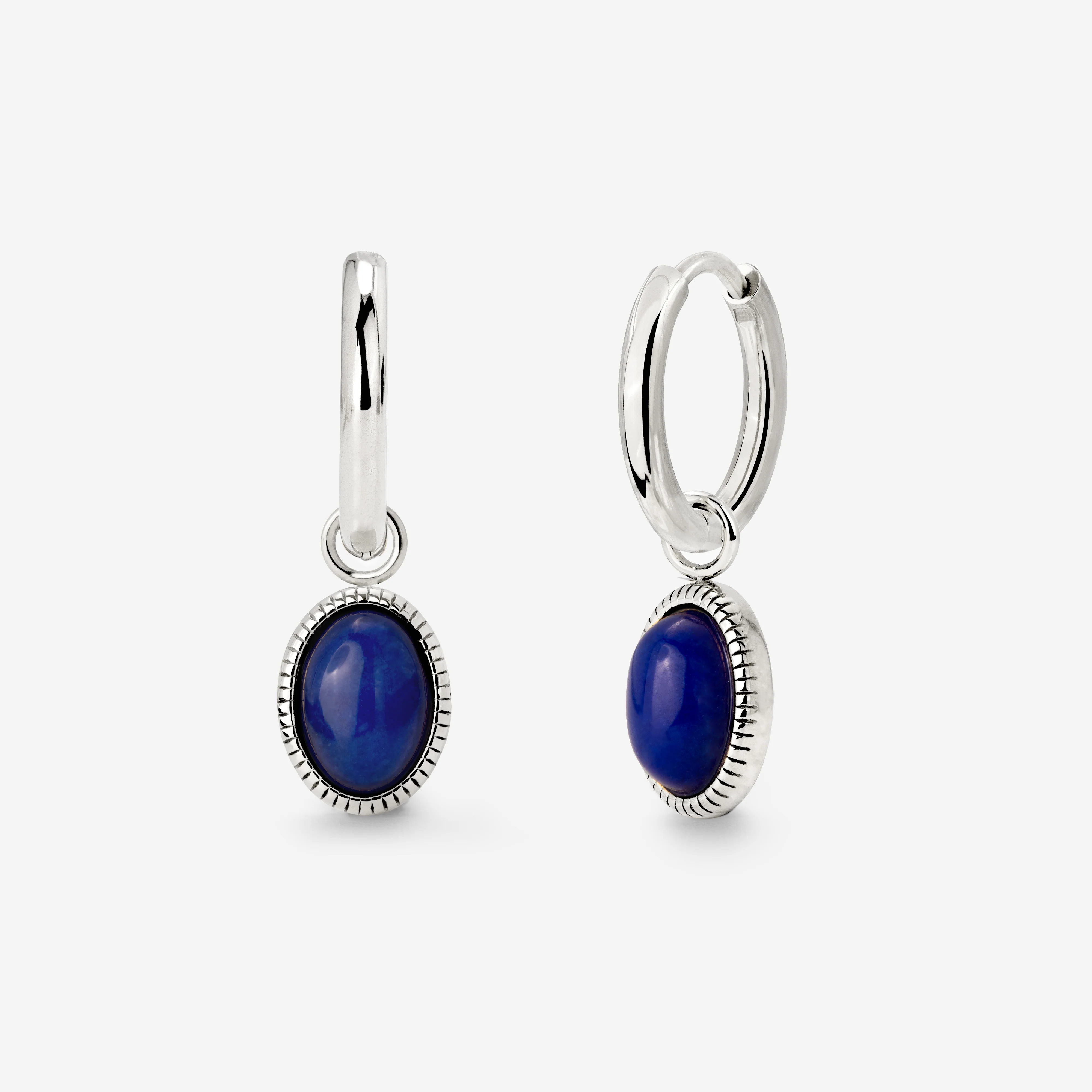 Deep Sea Hoop Set Small Silver