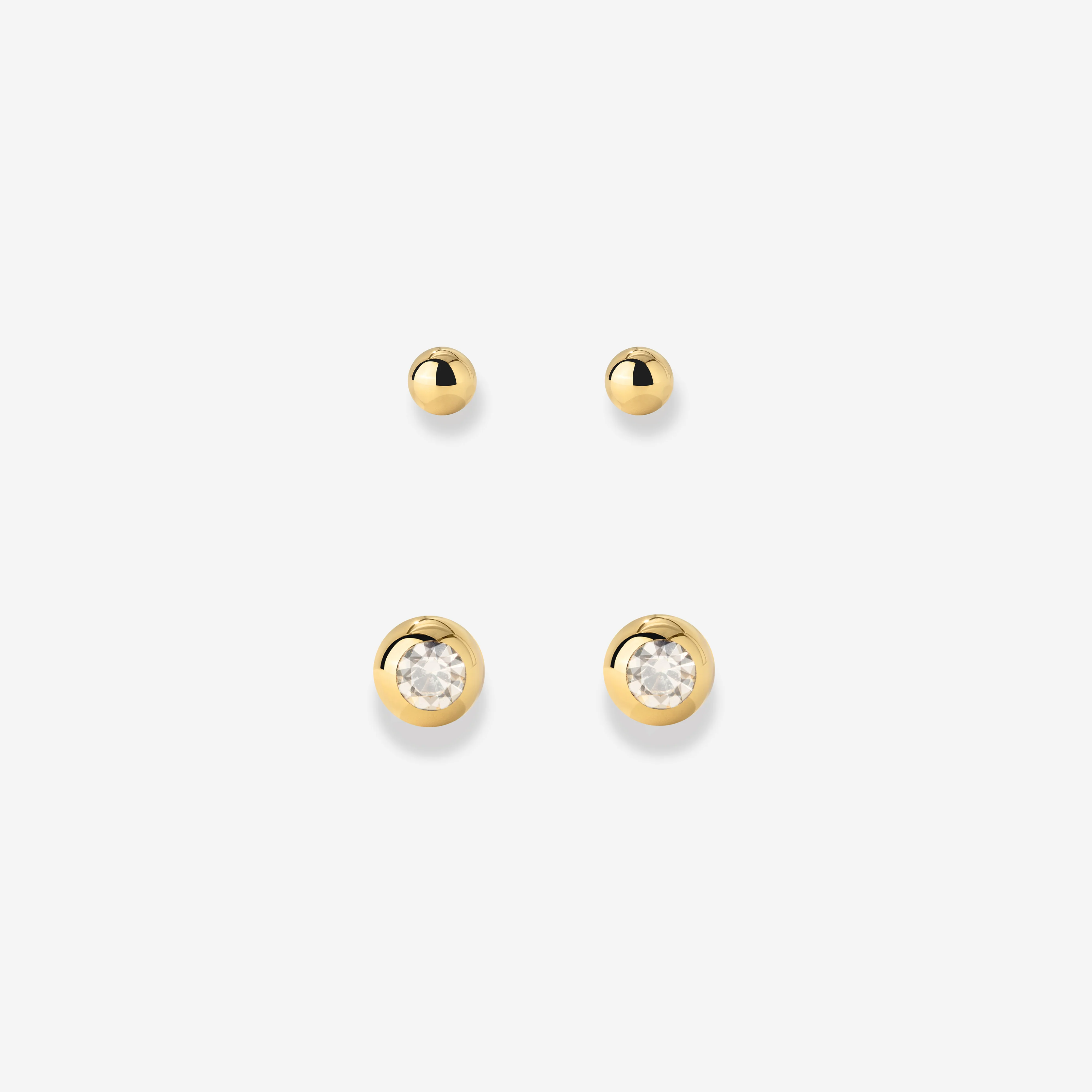 Delicate Gleam Stud Bundle Gold