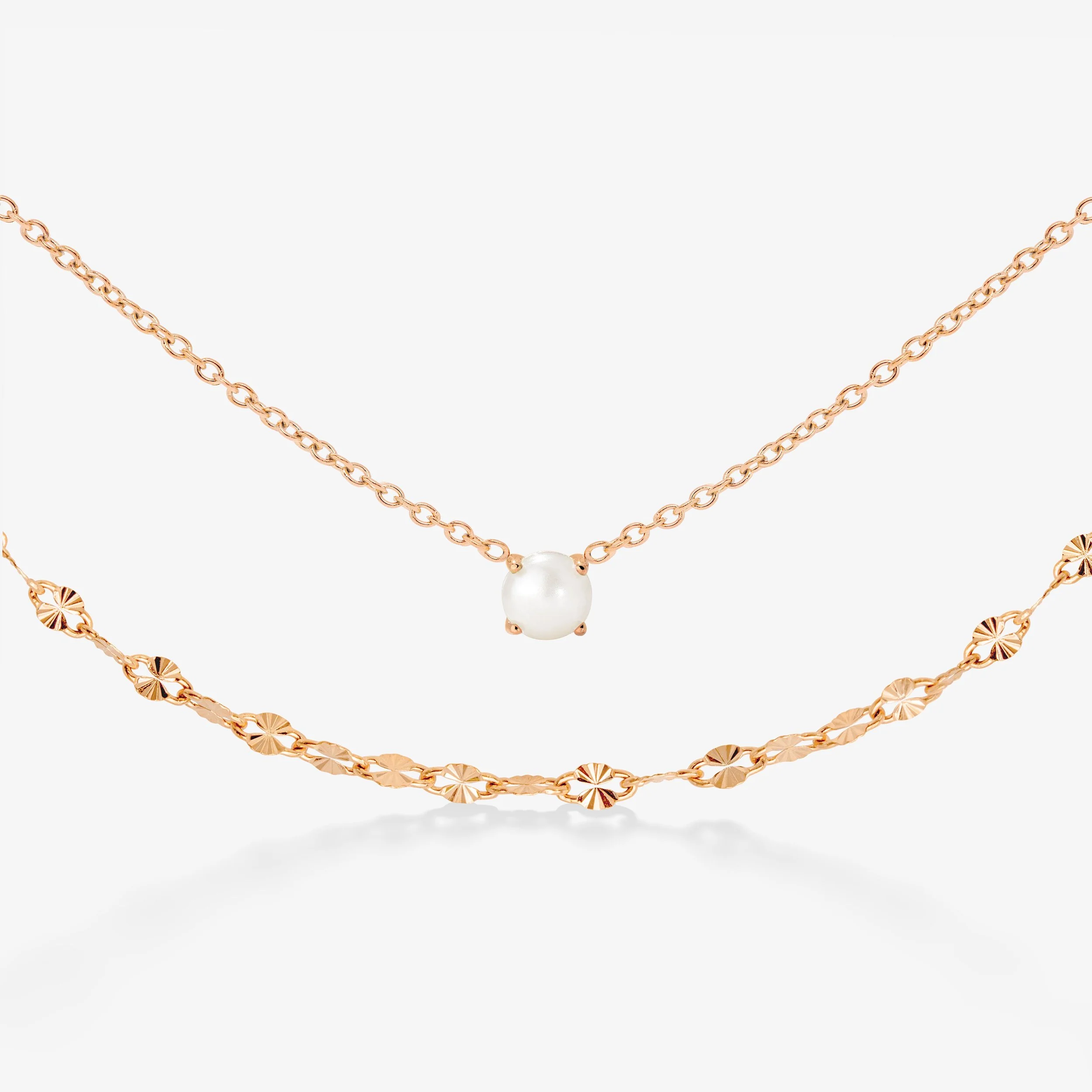 Delicate Pearl Bundle Rose Gold