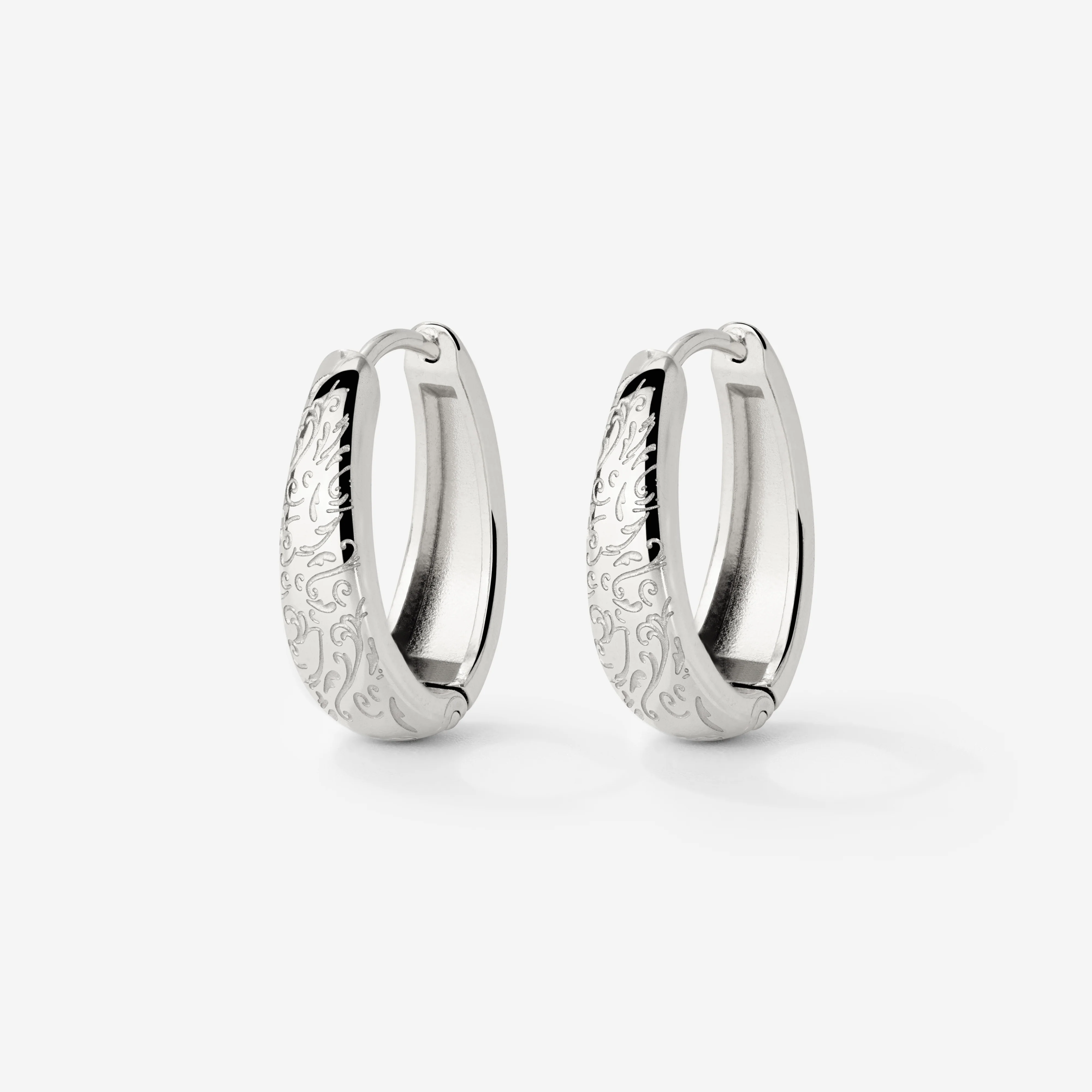 Desert Glow Hoops Silver