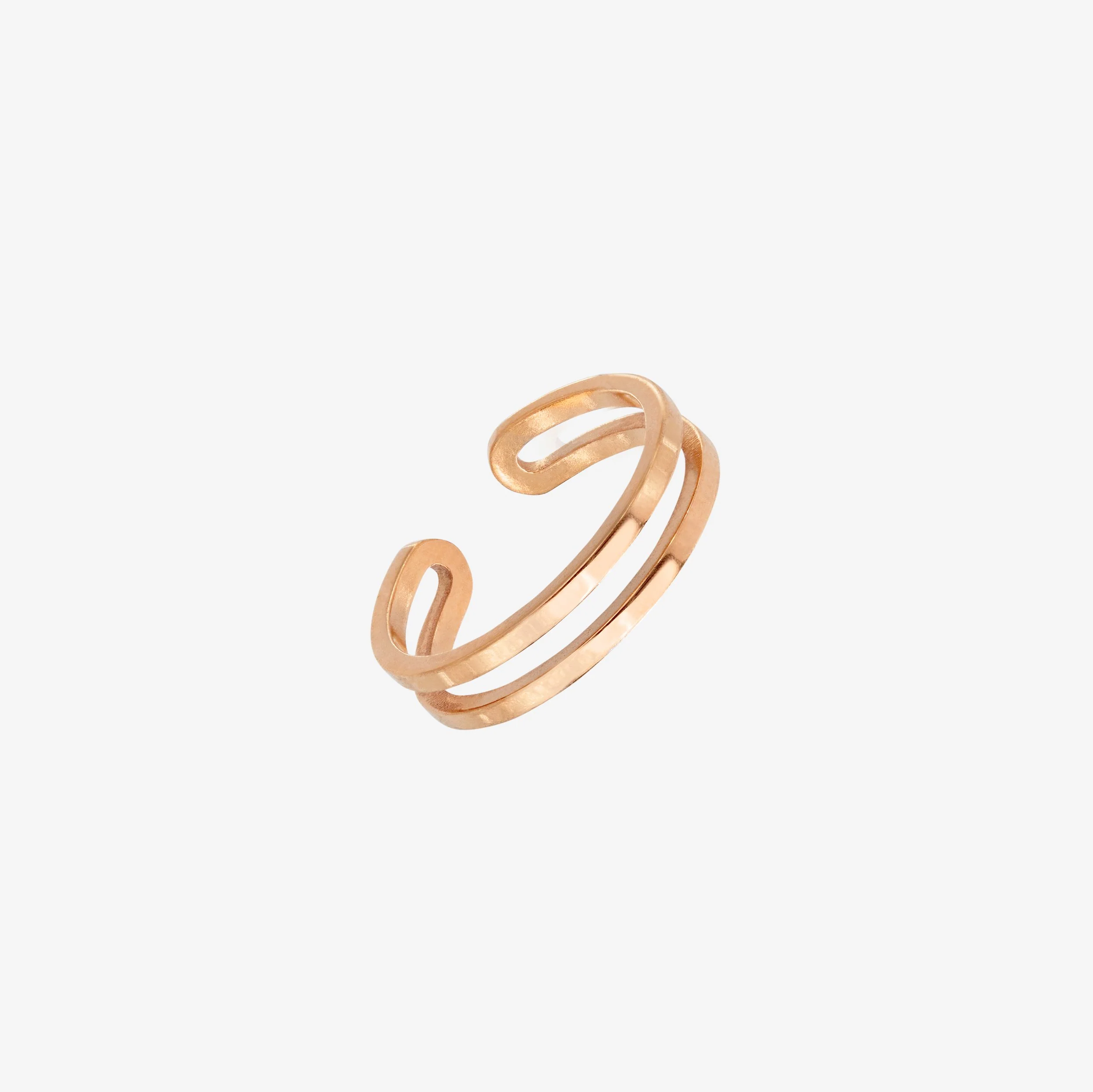 Double Toe Ring Rose Gold