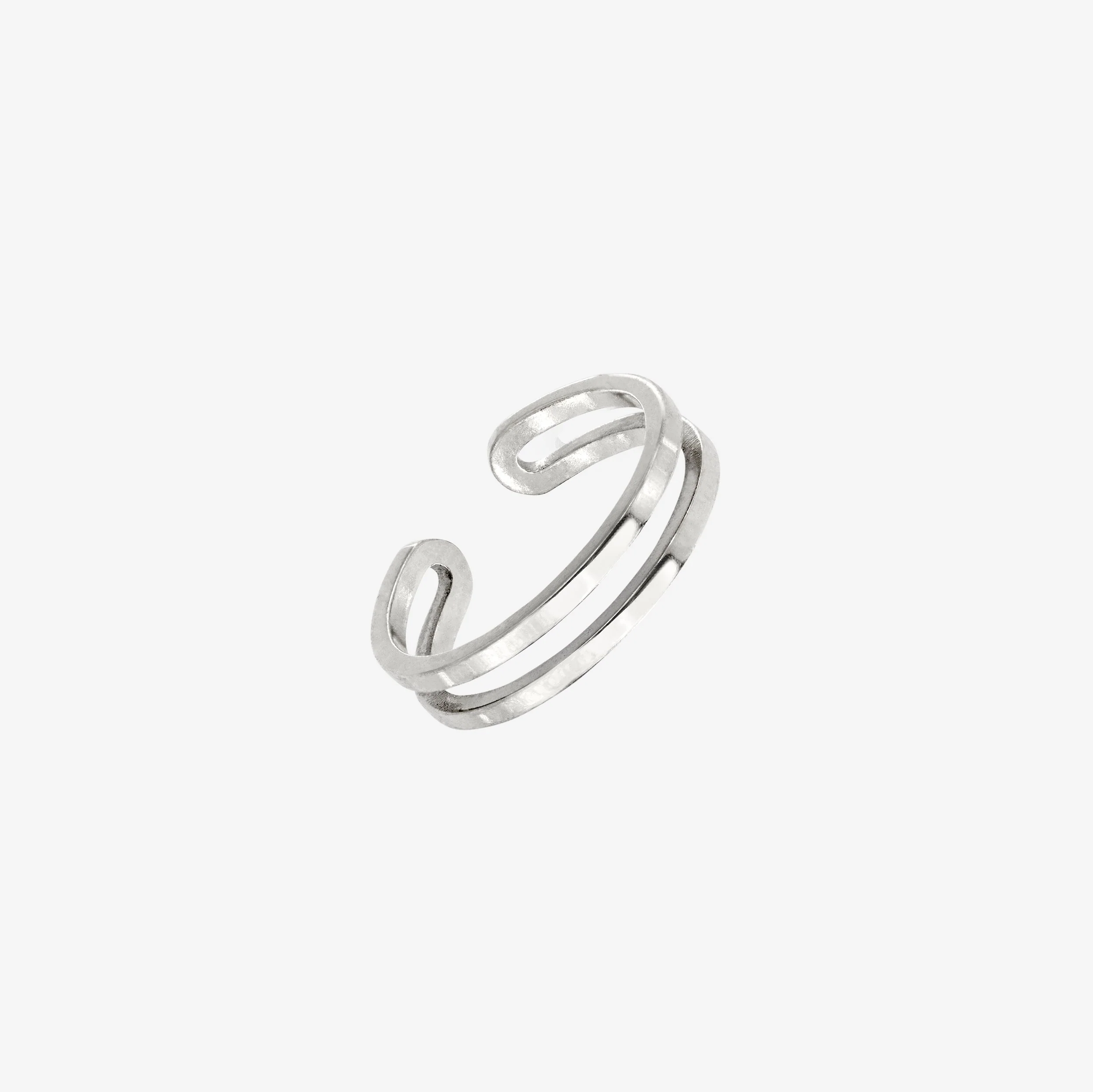 Double Toe Ring Silver