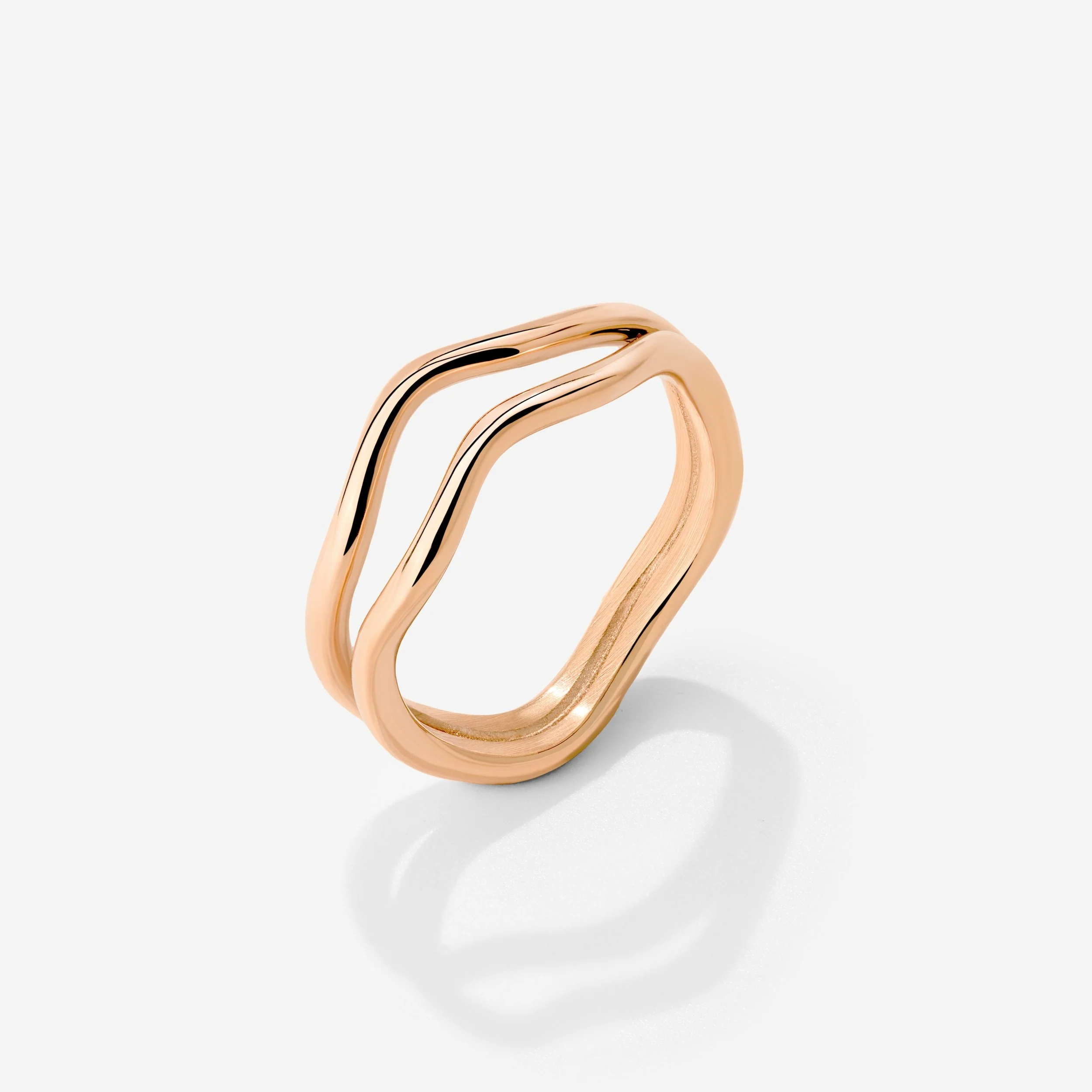 Double Wave Ring rose gold