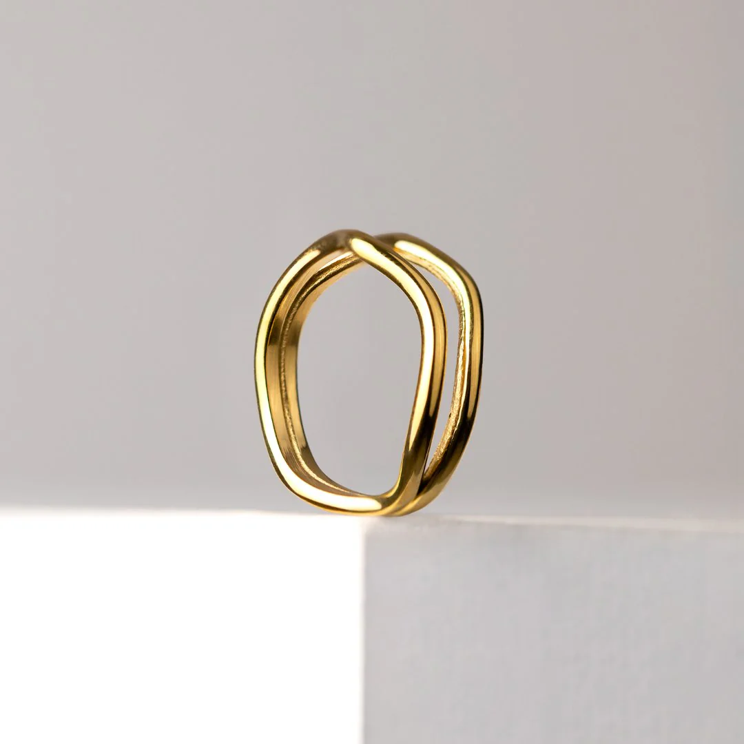 Double Wave Ring rose gold - Image 4