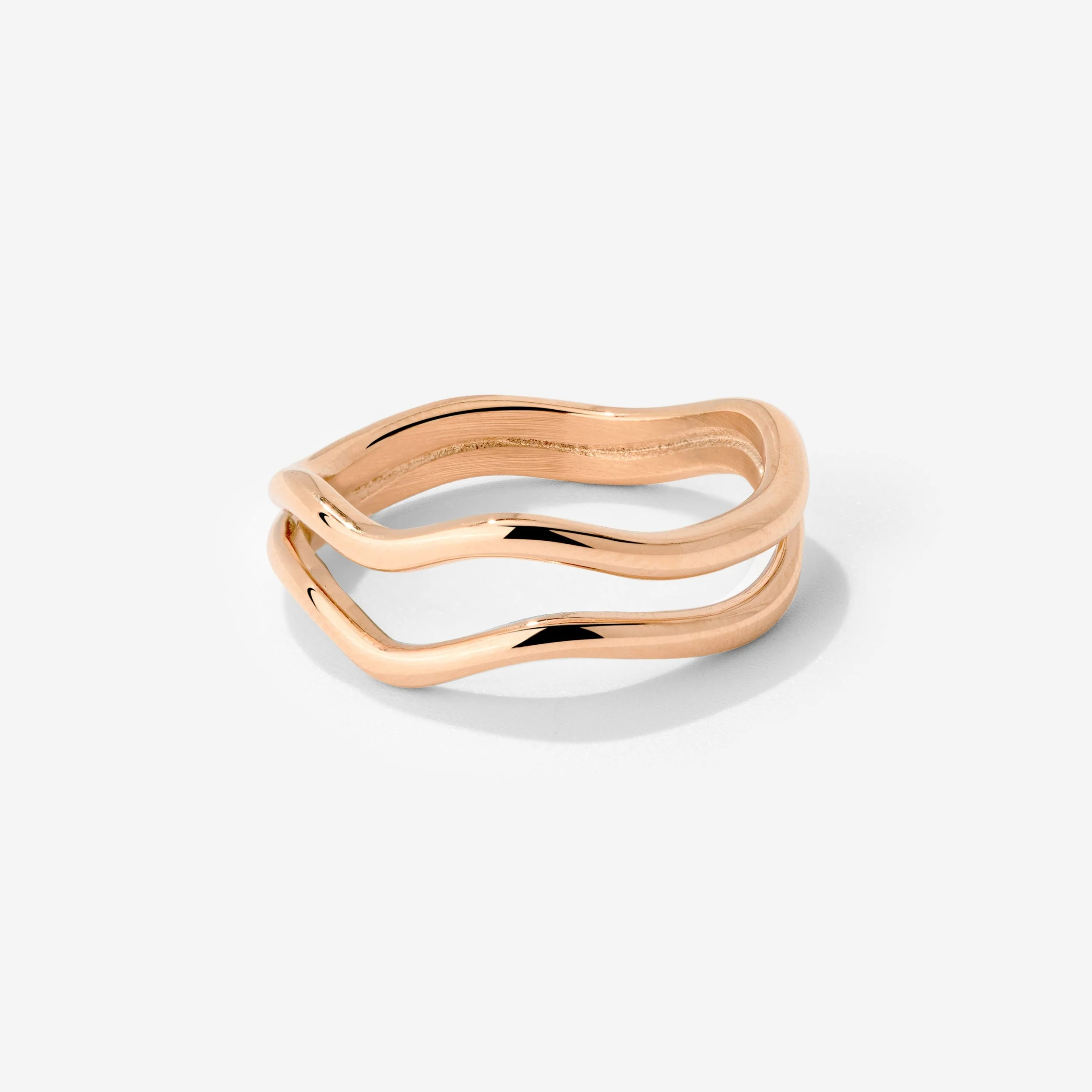 Double Wave Ring rose gold - Image 5