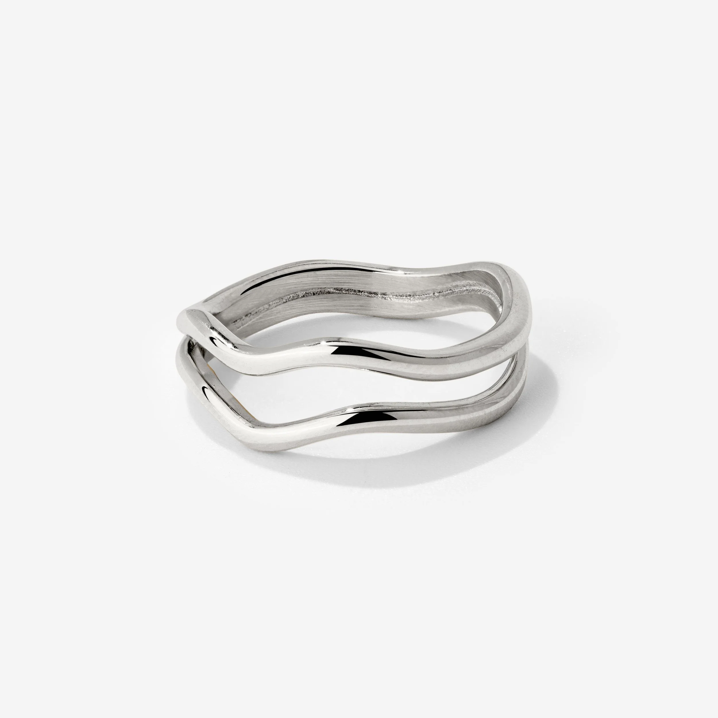 Double Wave Ring Silver - Image 5