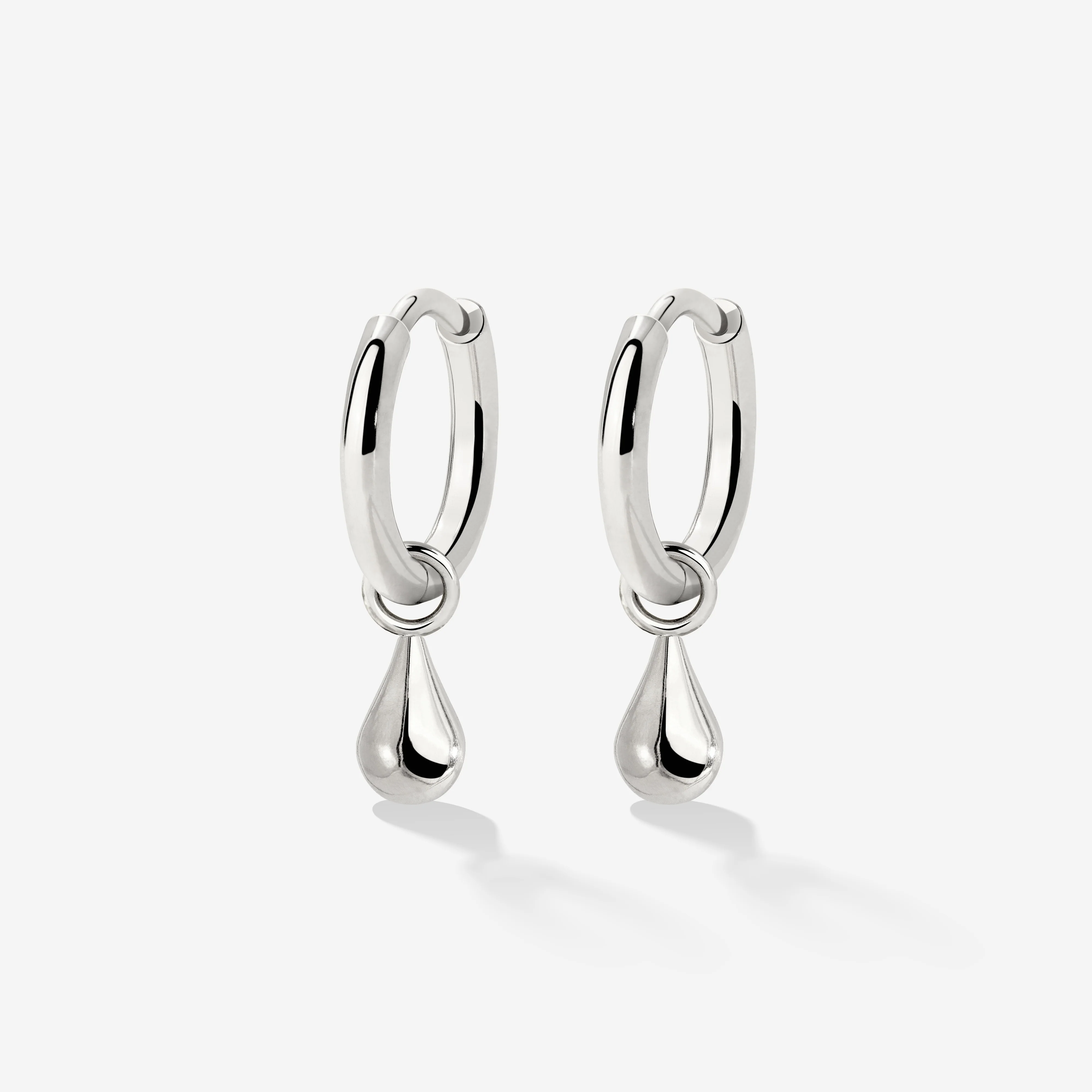 Drop it Hoop Set Small Silver