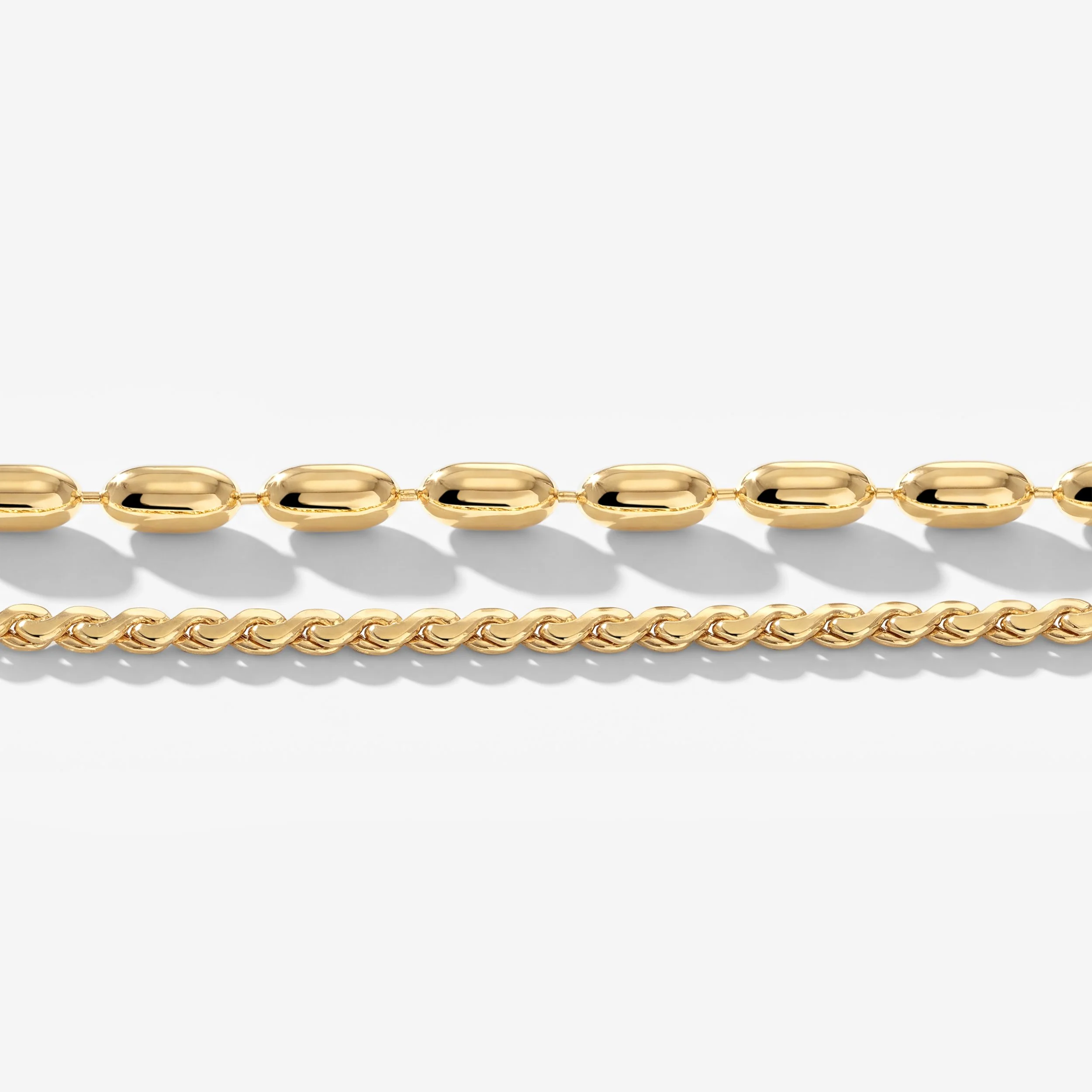 Droplet Double Necklace Gold - Image 4