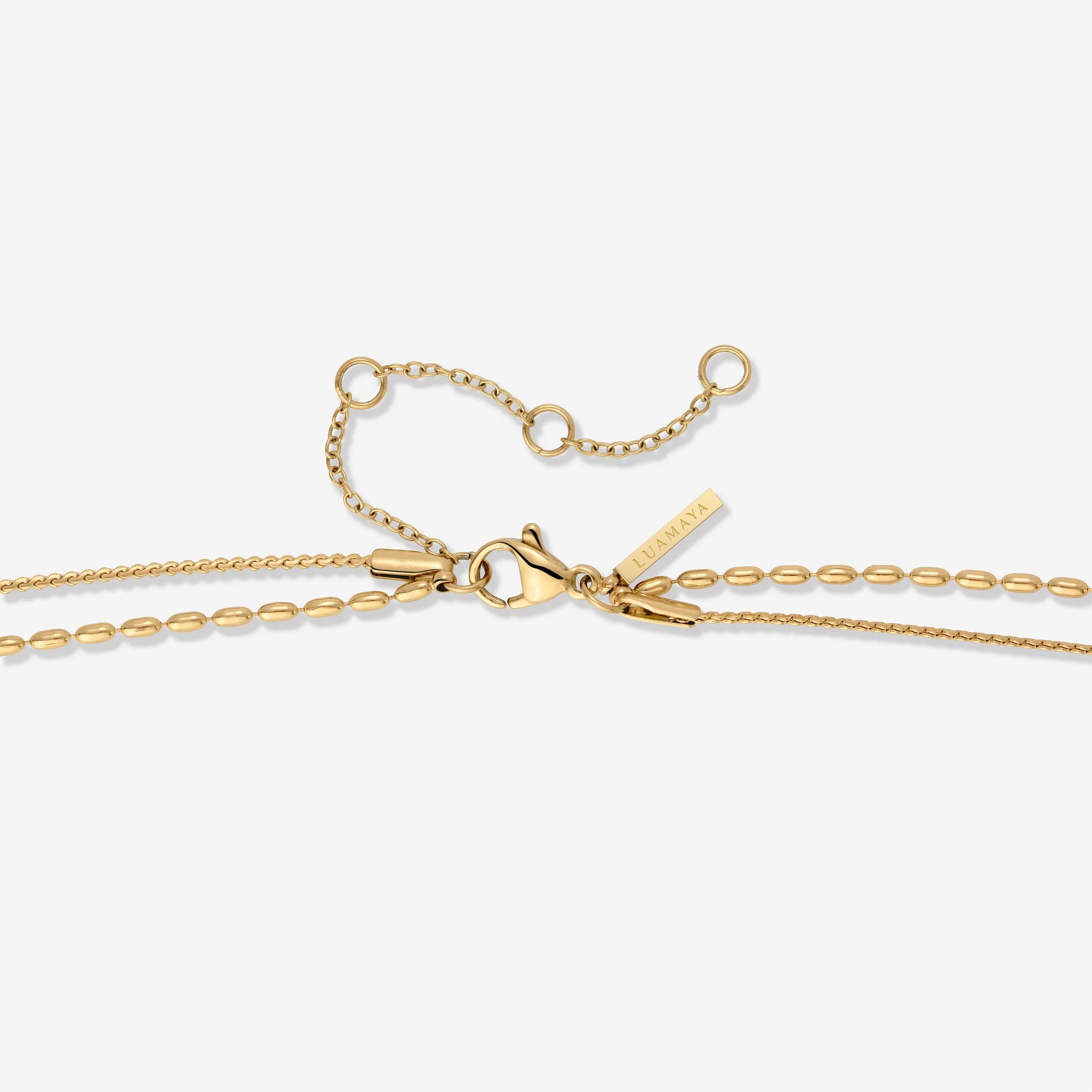 Droplet Double Necklace Gold - Image 5