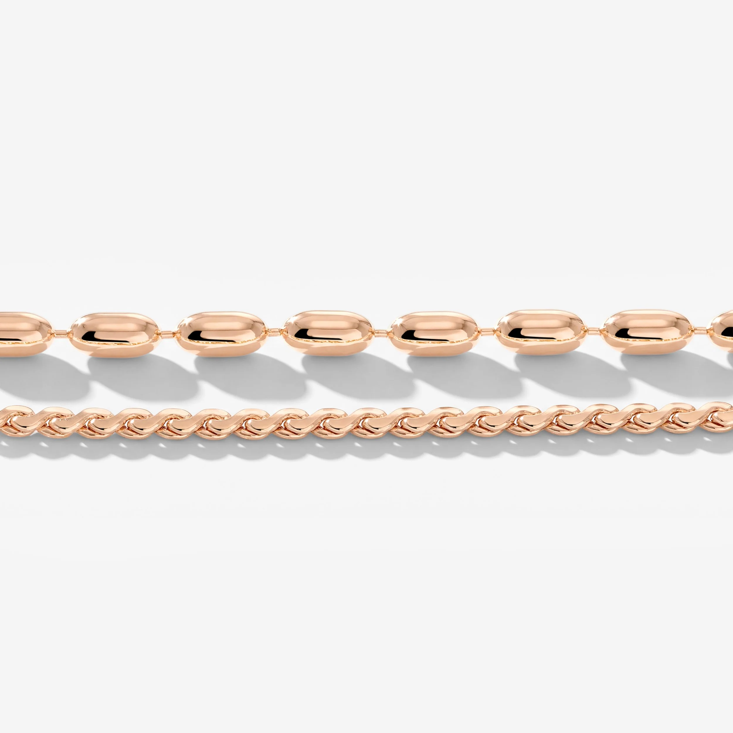 Droplet Double Necklace Rose Gold - Image 4