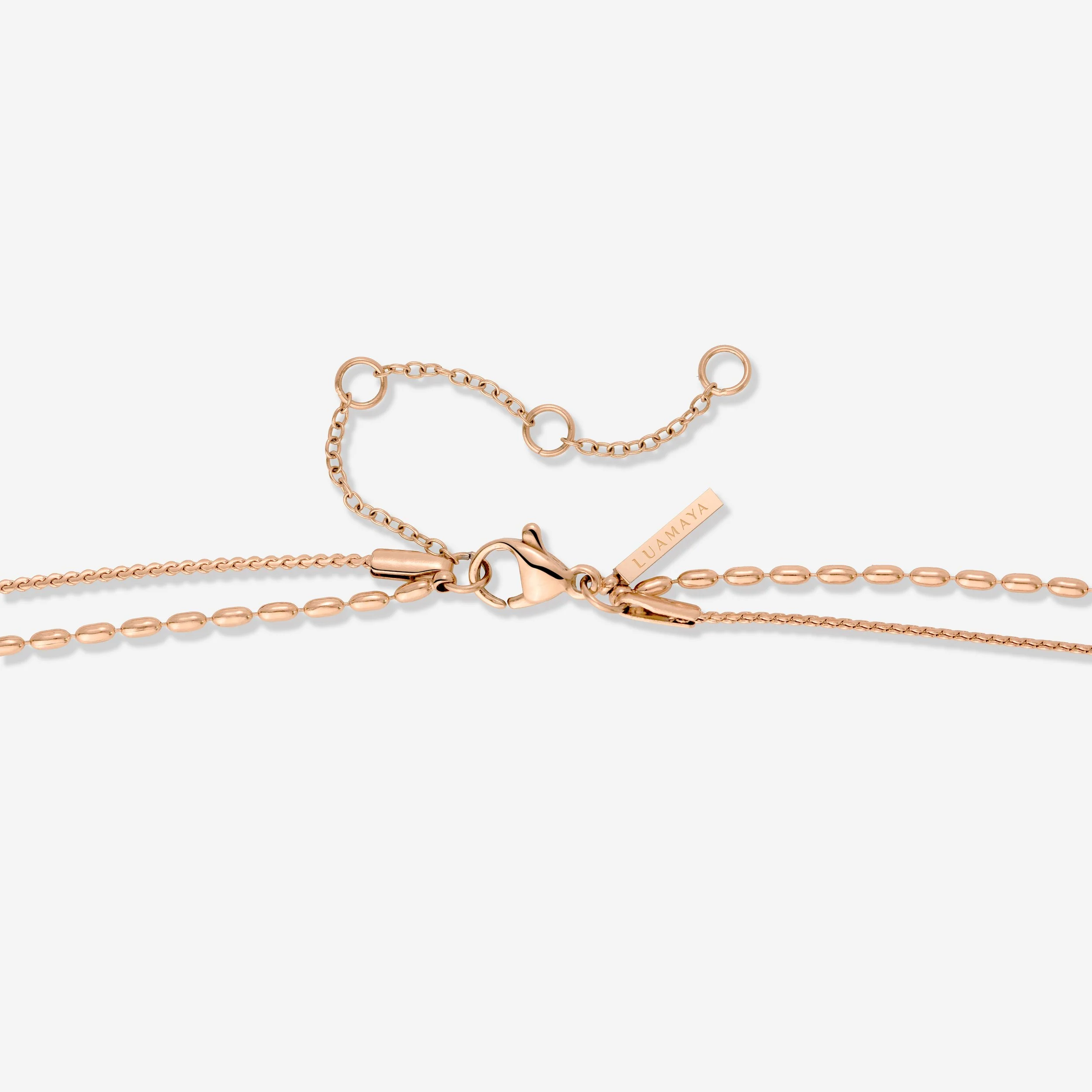 Droplet Double Necklace Rose Gold - Image 5
