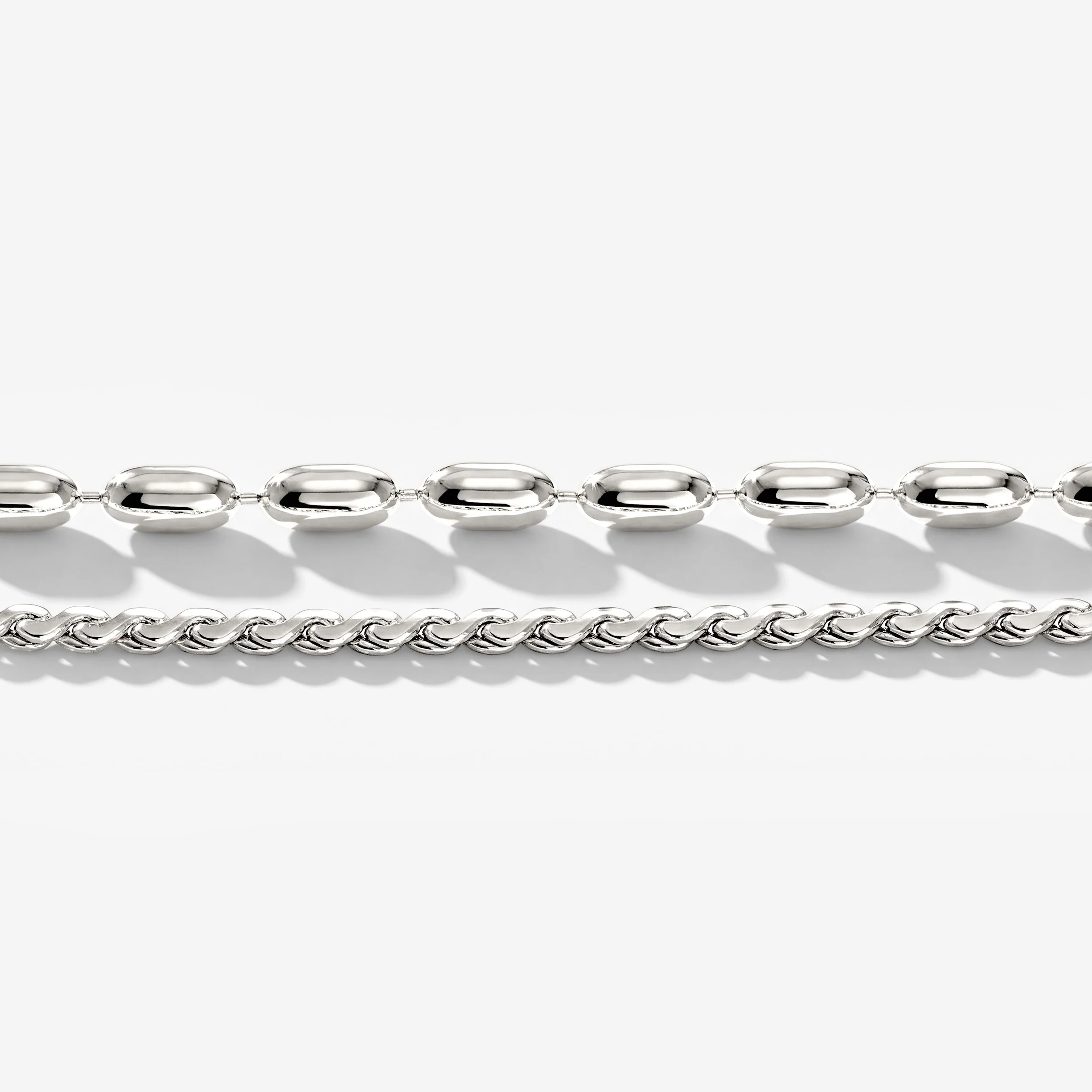 Droplet Double Necklace Silver - Image 4