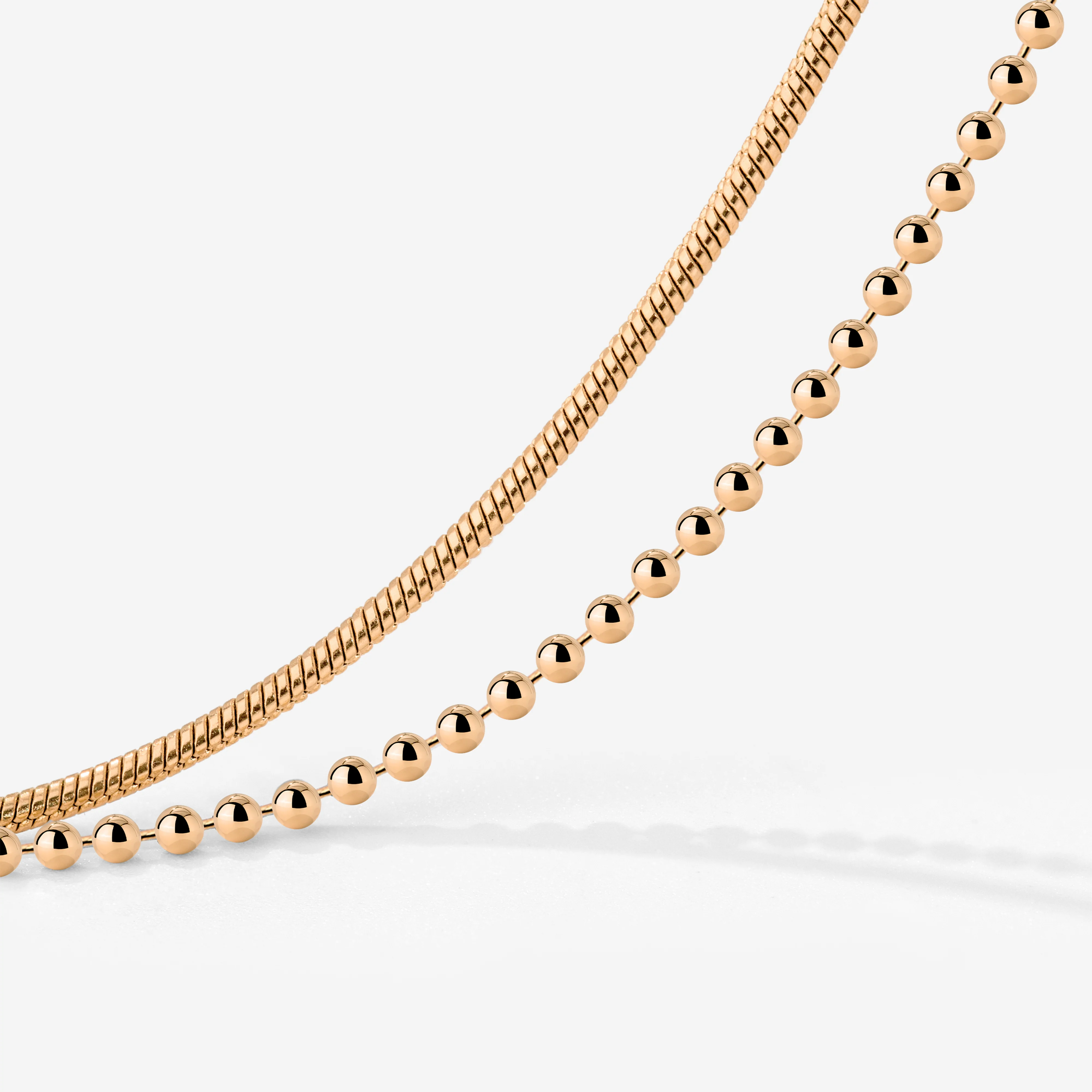 Duo Beads Bracelet Rose Gold - Image 3