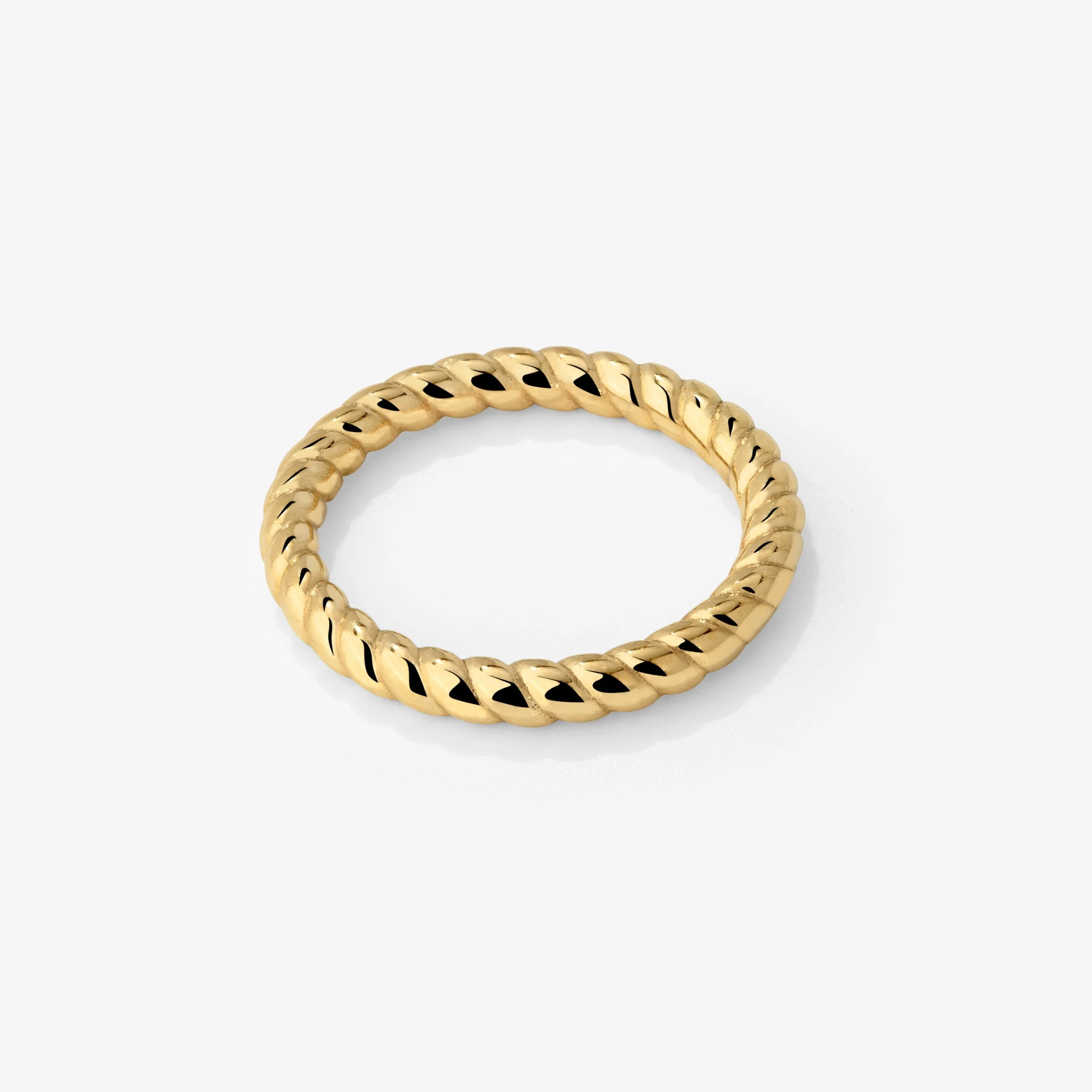 Endless Twist Ring Stud Earrings Gold - Image 5
