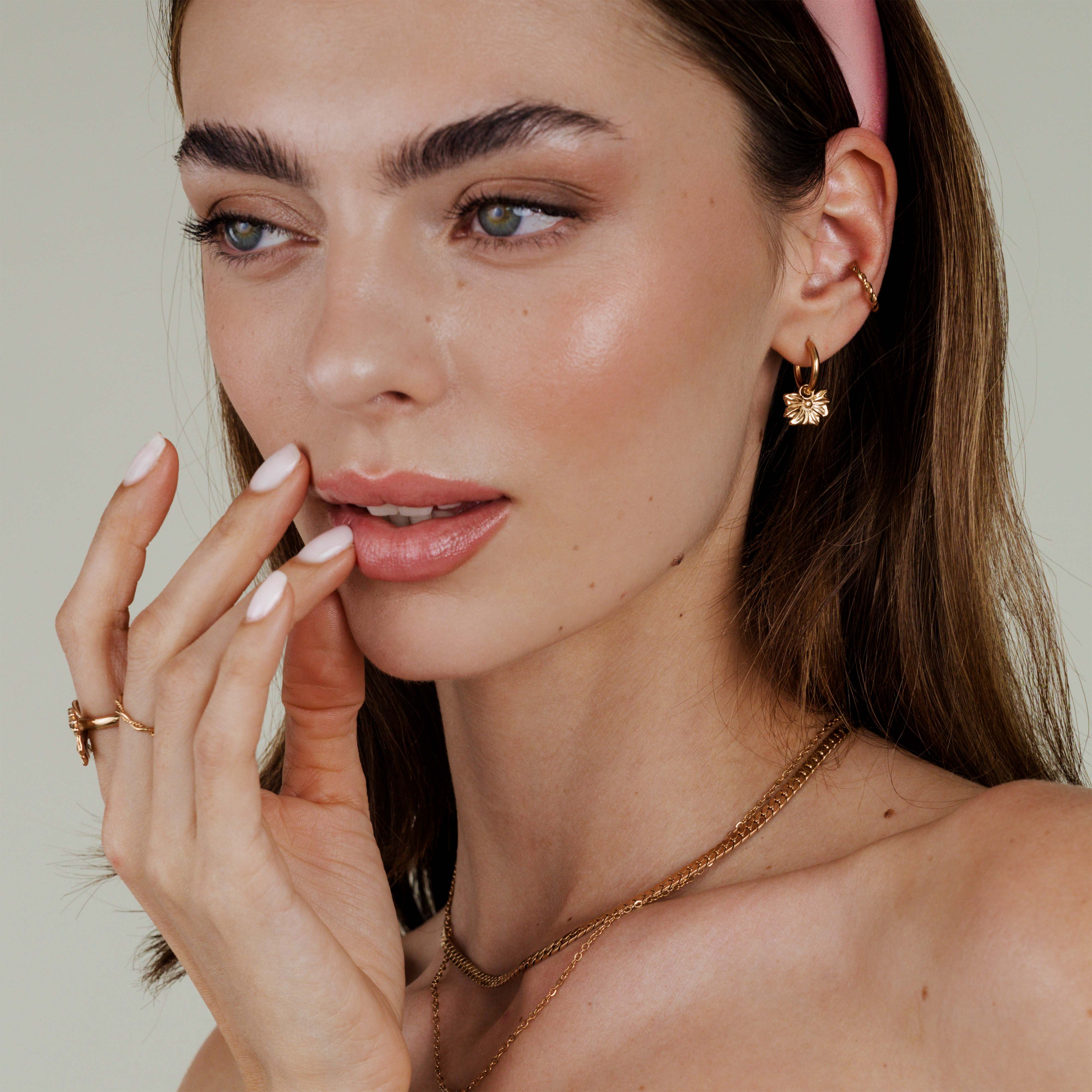 Eternal Bloom Hoop Set Small Rose Gold - Image 2