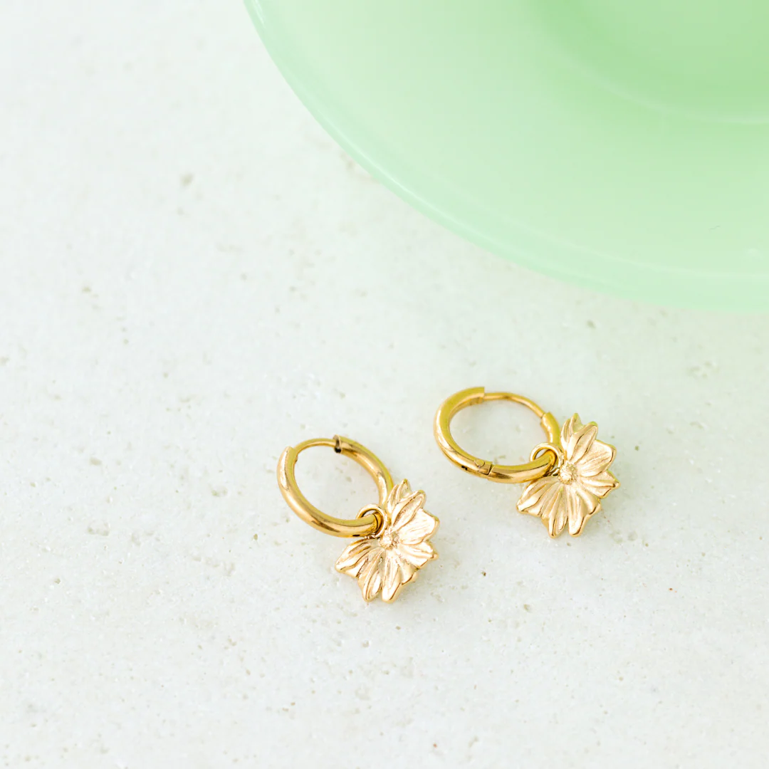Eternal Bloom Hoop Set Small Rose Gold - Image 3