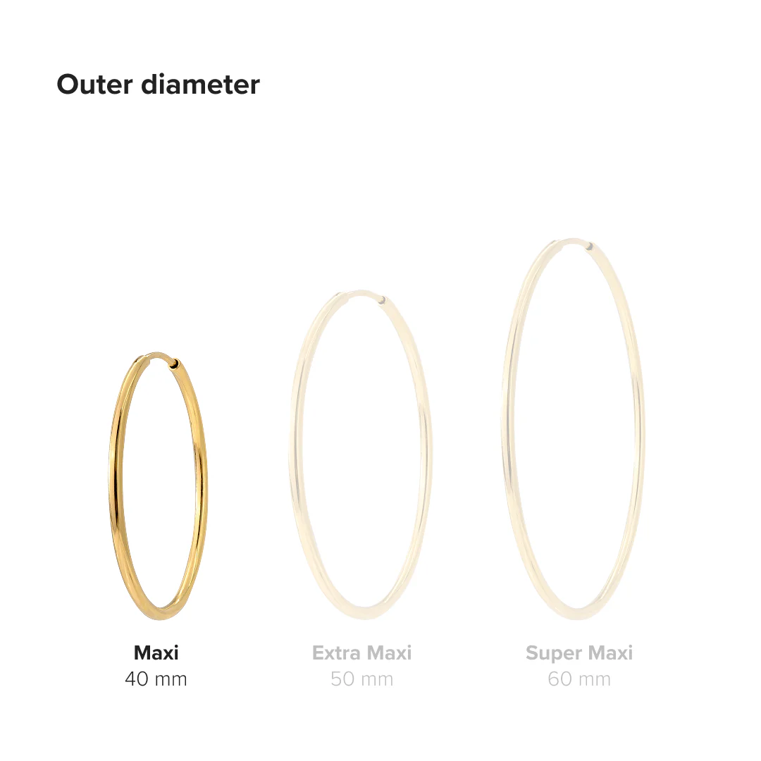 Maxi Hoops Silver - Image 3