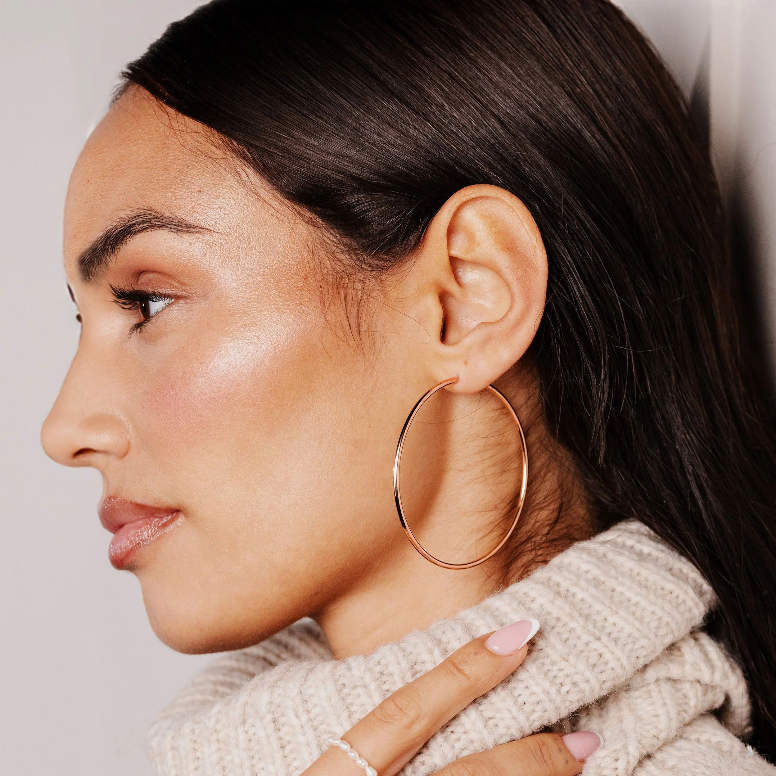 Super Maxi Hoops Rose Gold - Image 2