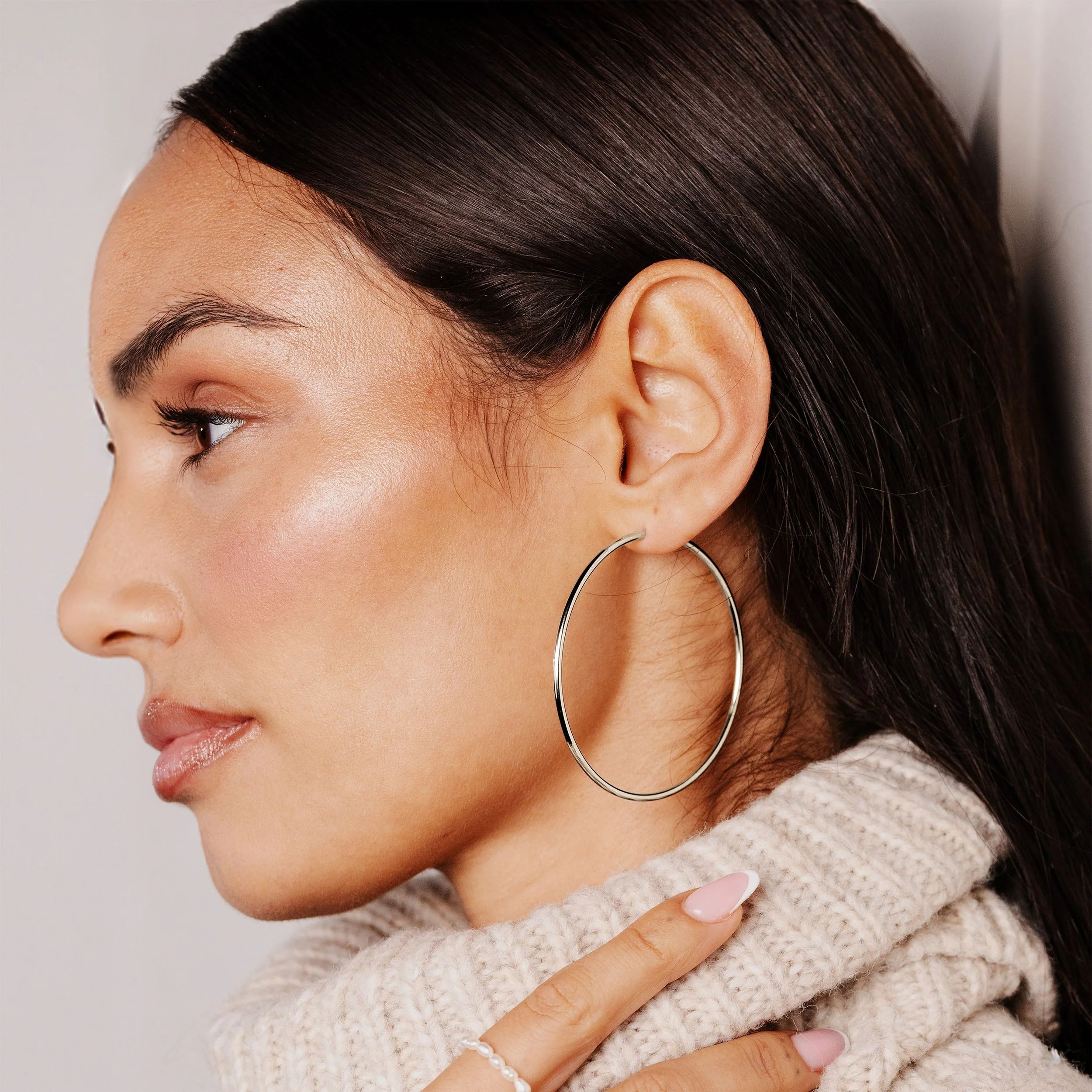 Super Maxi Hoops Silver - Image 2