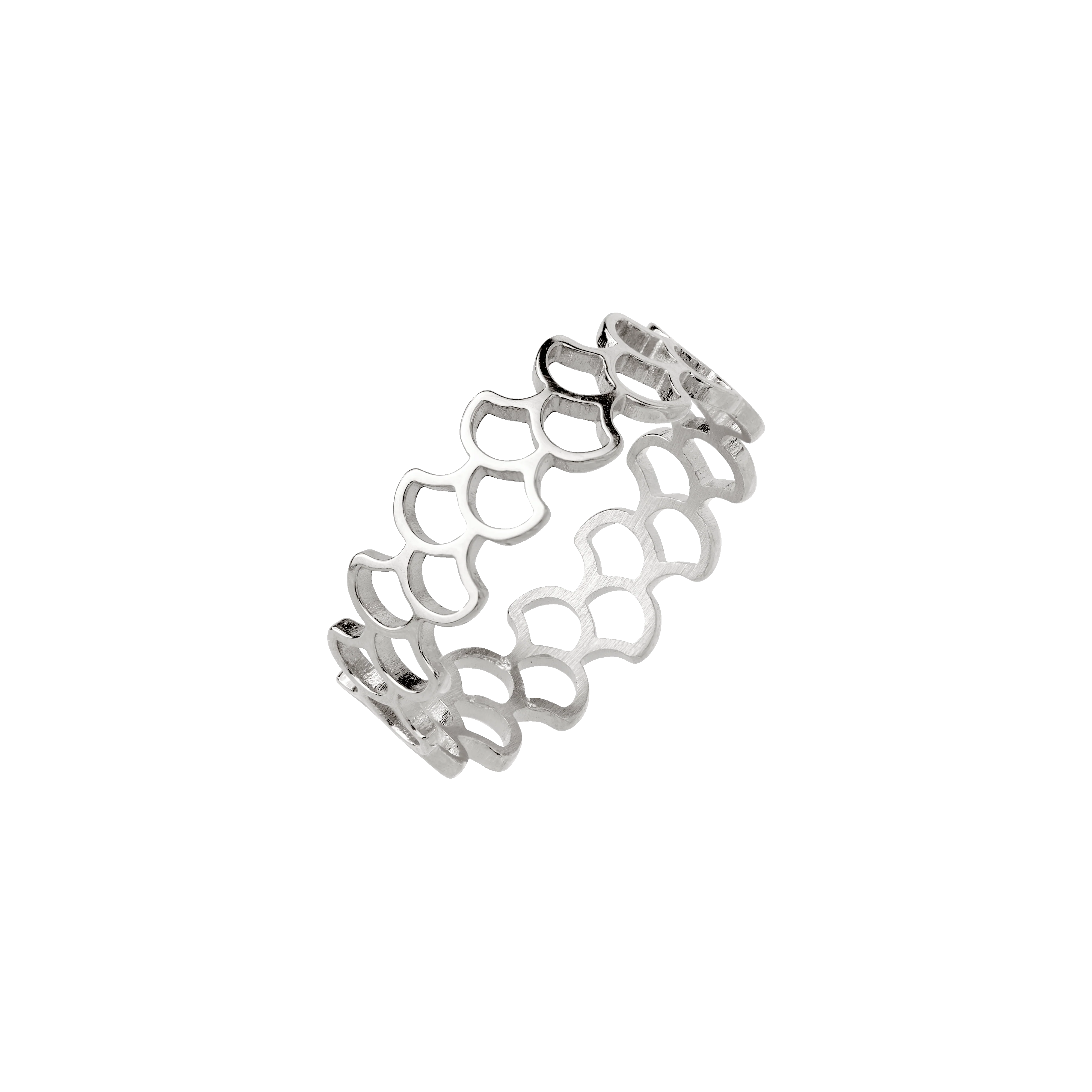 Fish Scale Ring Silver
