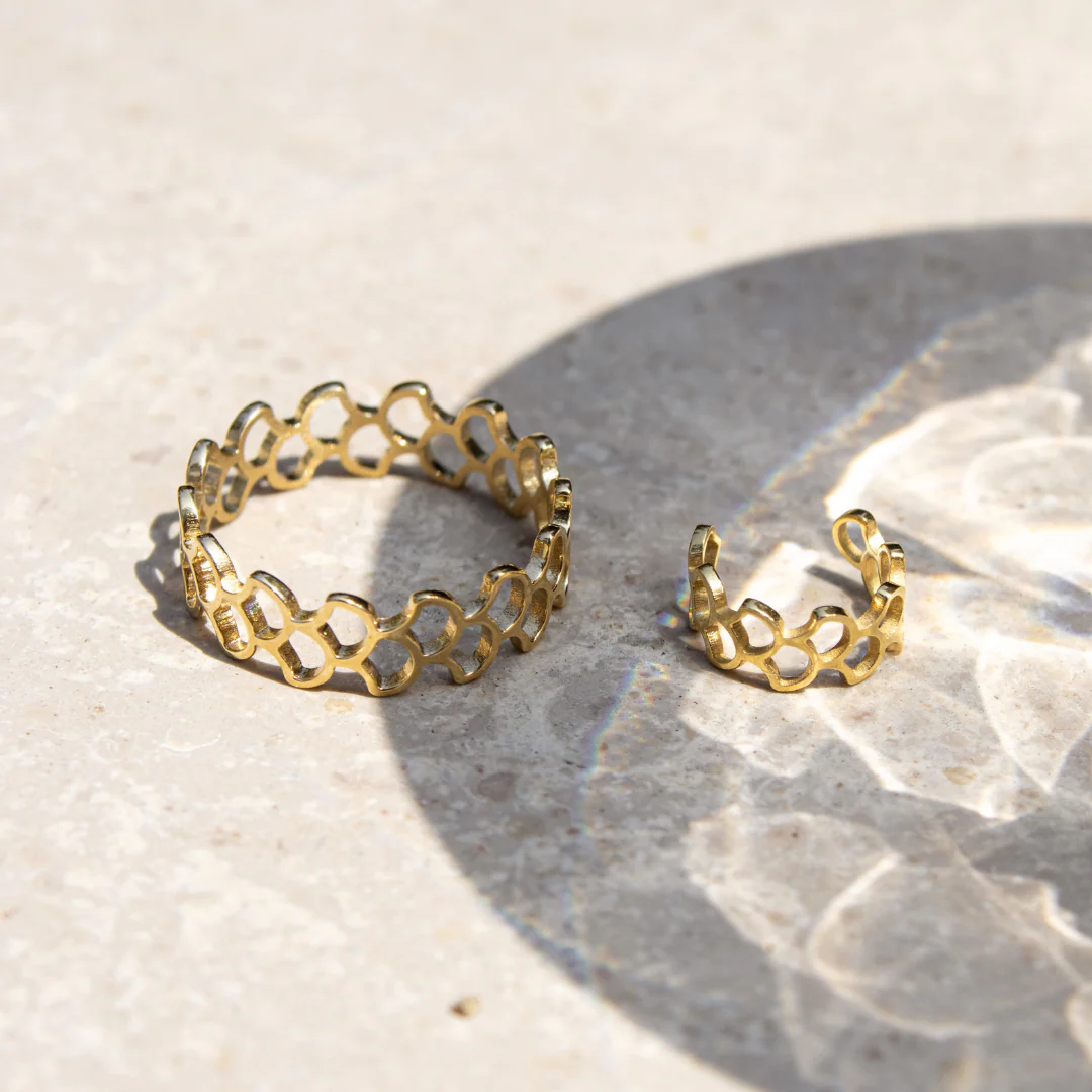 Fish Scale Ring Silver - Image 3