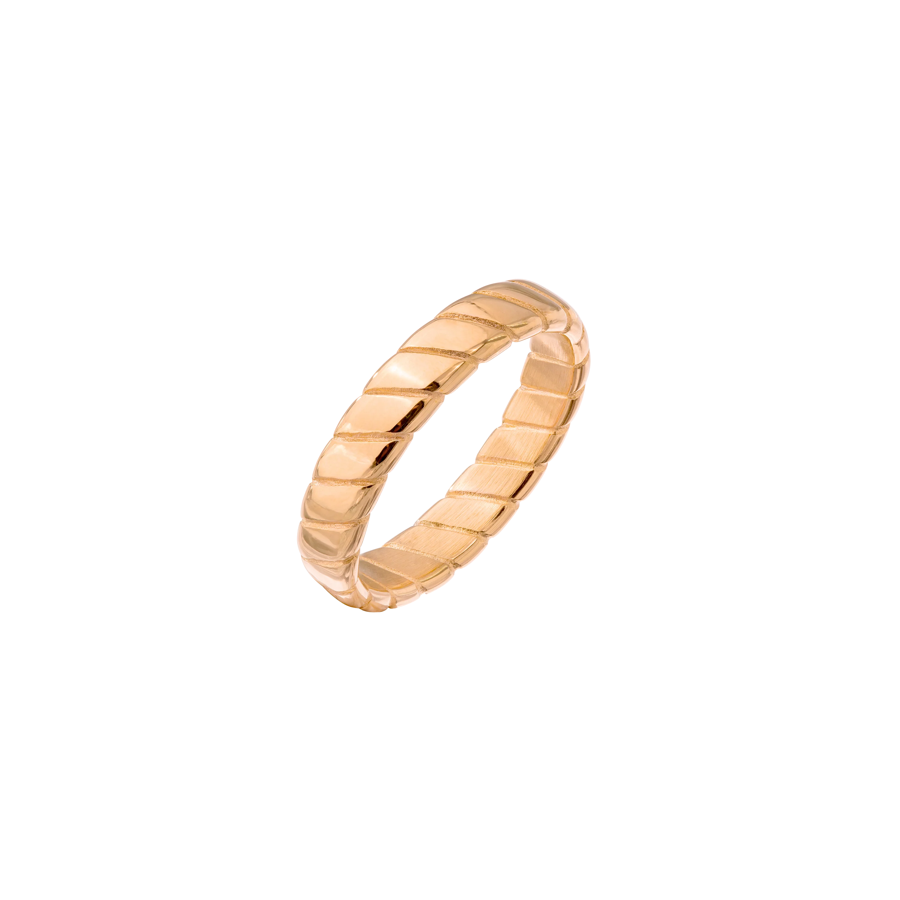 Flat Stripe Ring Rose Gold