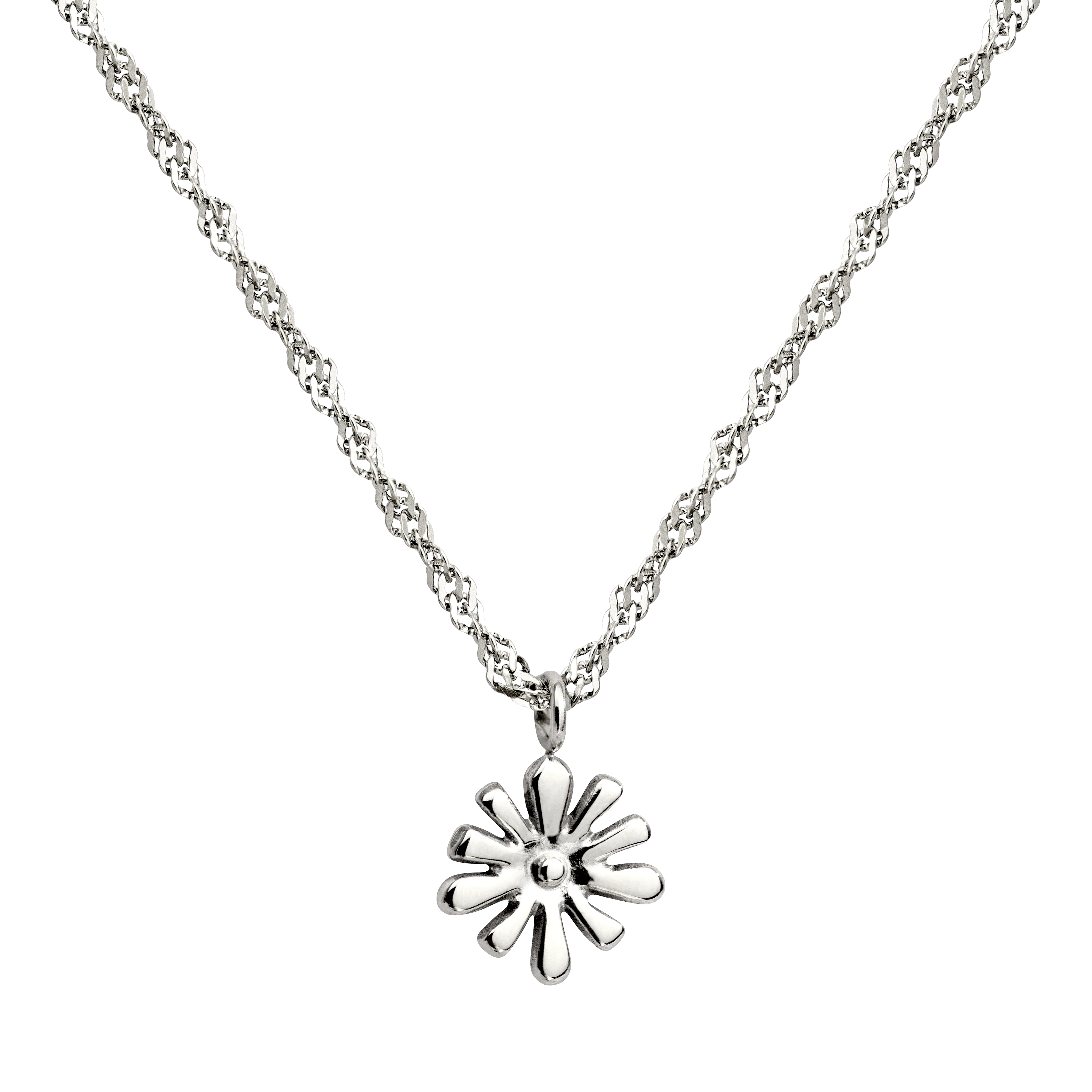 Flowery Necklace Silver