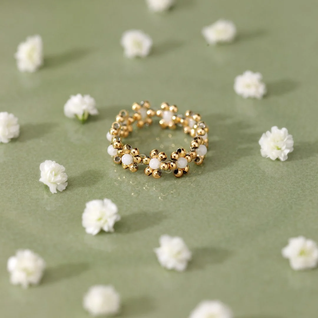 Flowery Ring Rose Gold - Image 3
