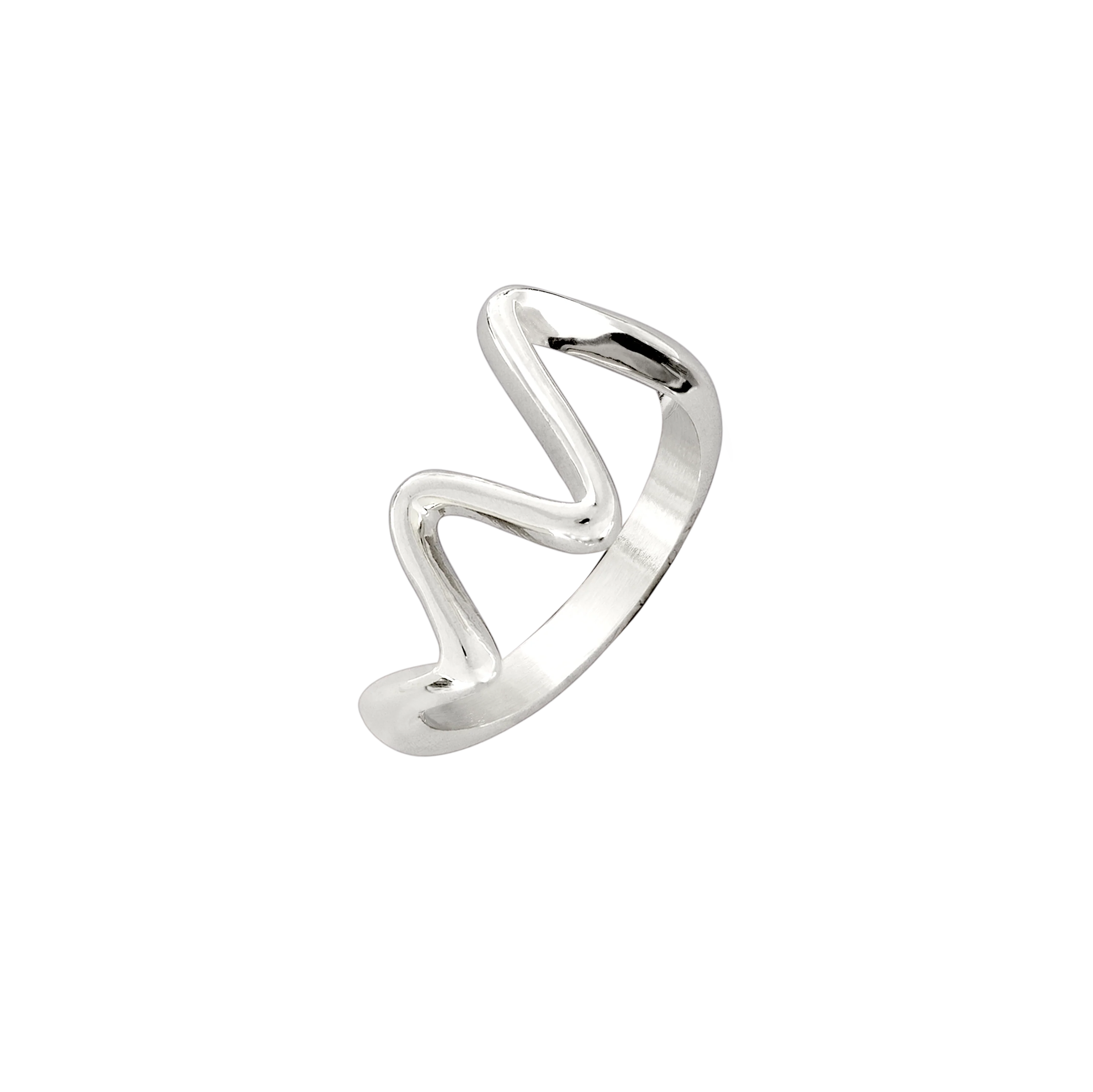 Fluid Motion Ring Silver