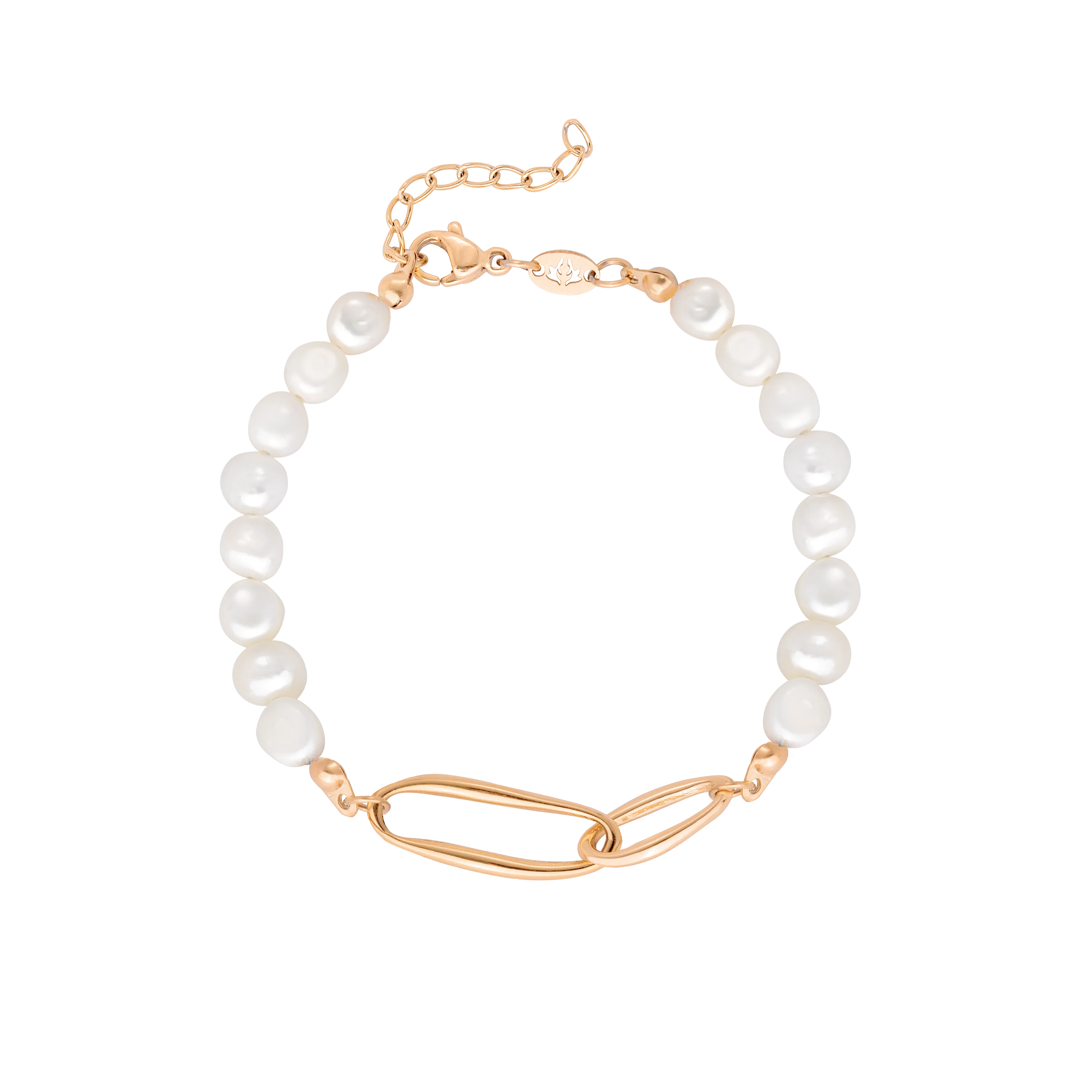 Fluidity Pearl Bracelet Rose Gold