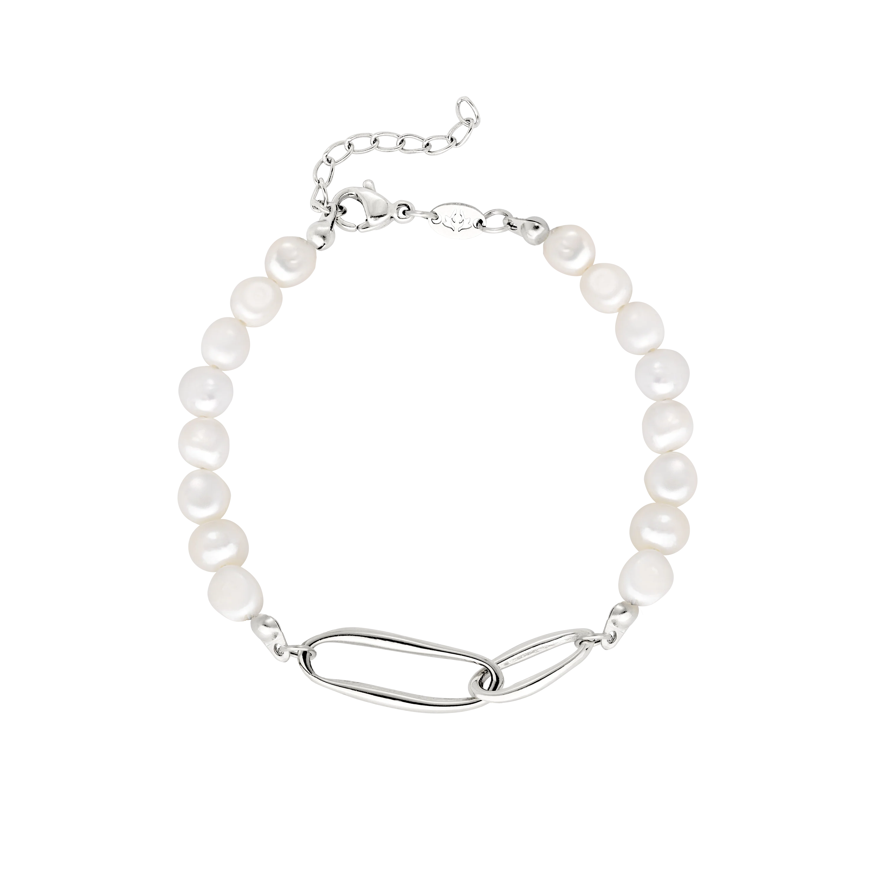 Fluidity Pearl Bracelet Silver