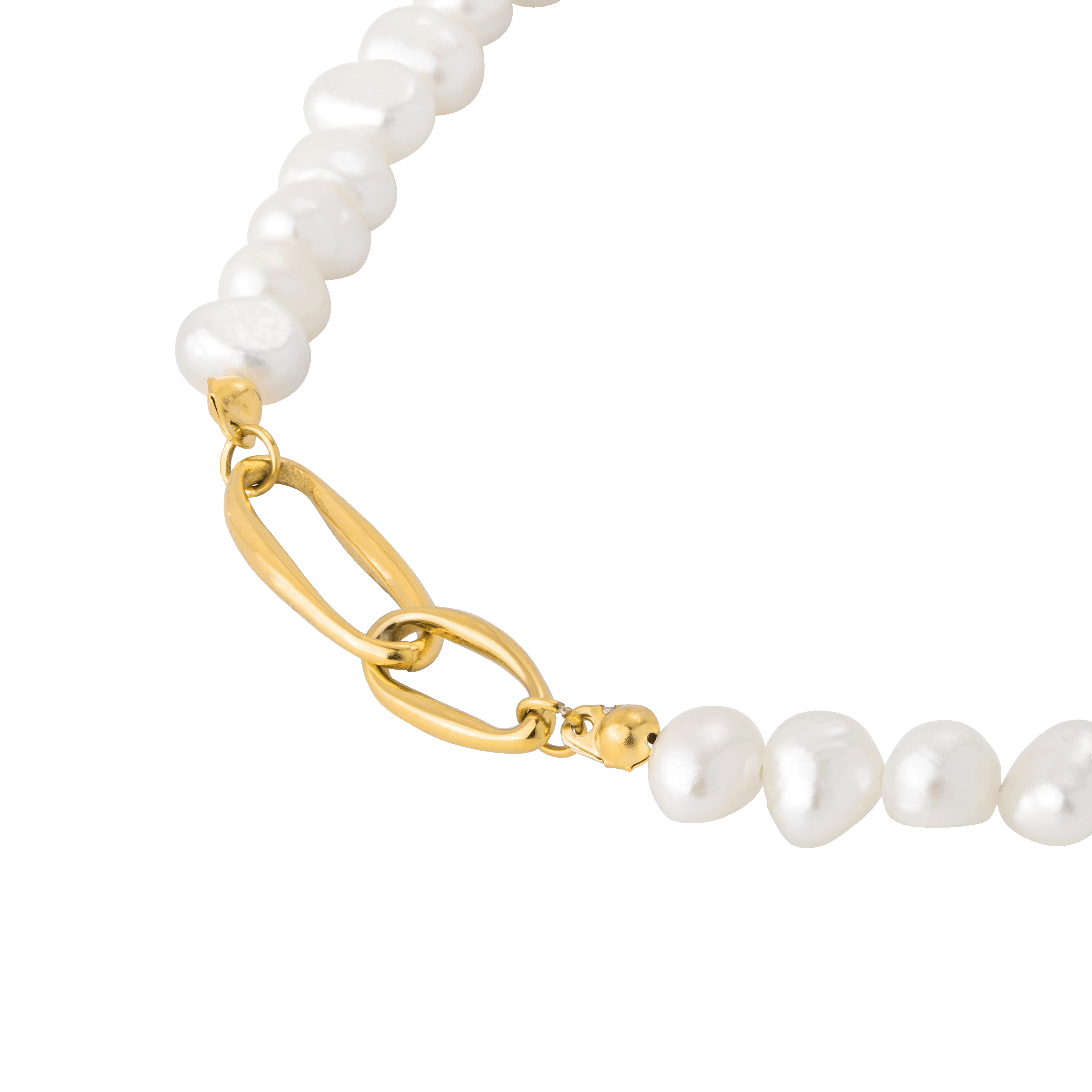 Fluidity Pearl Necklace Gold - Image 3