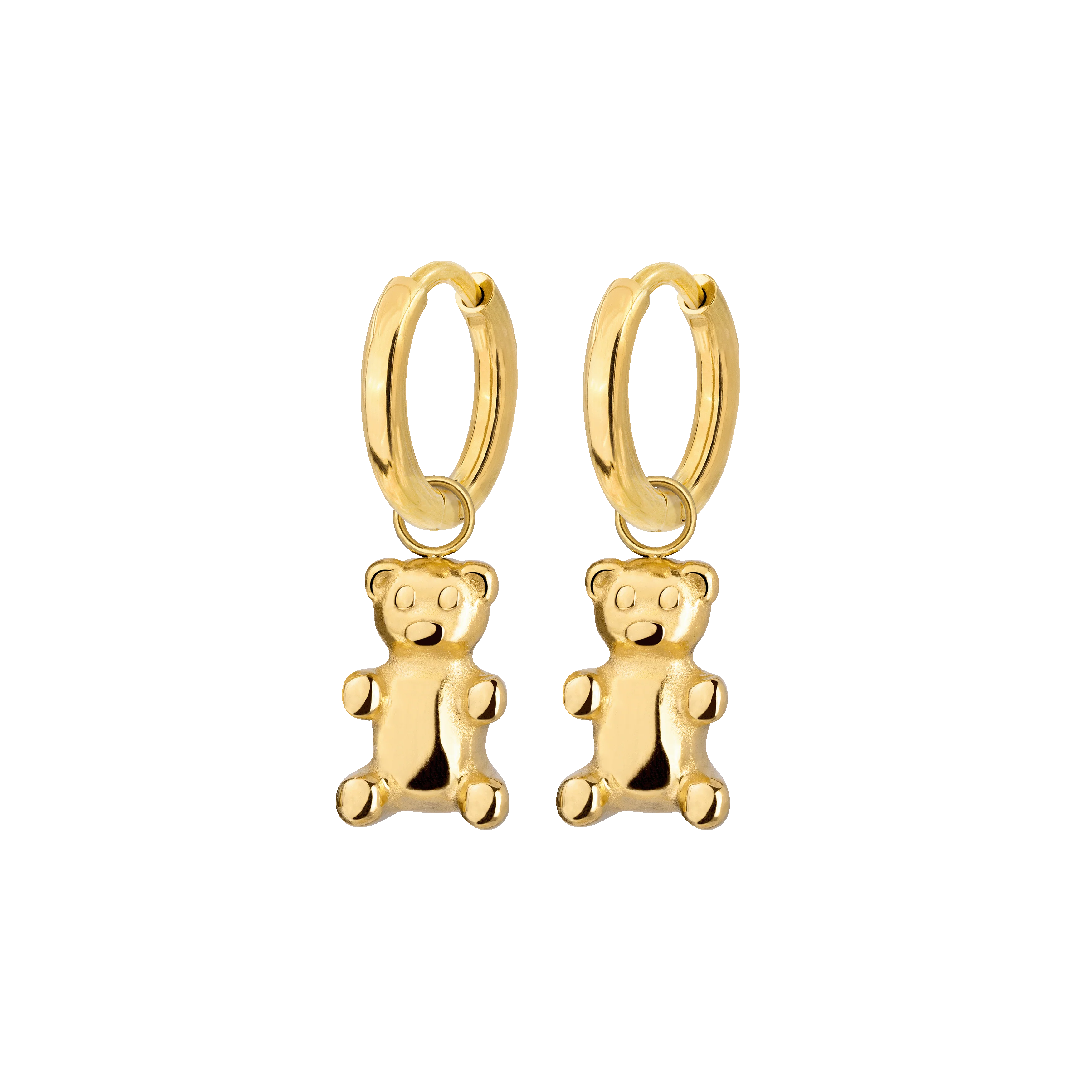 Fortune Bear Hoop Set Baby Gold