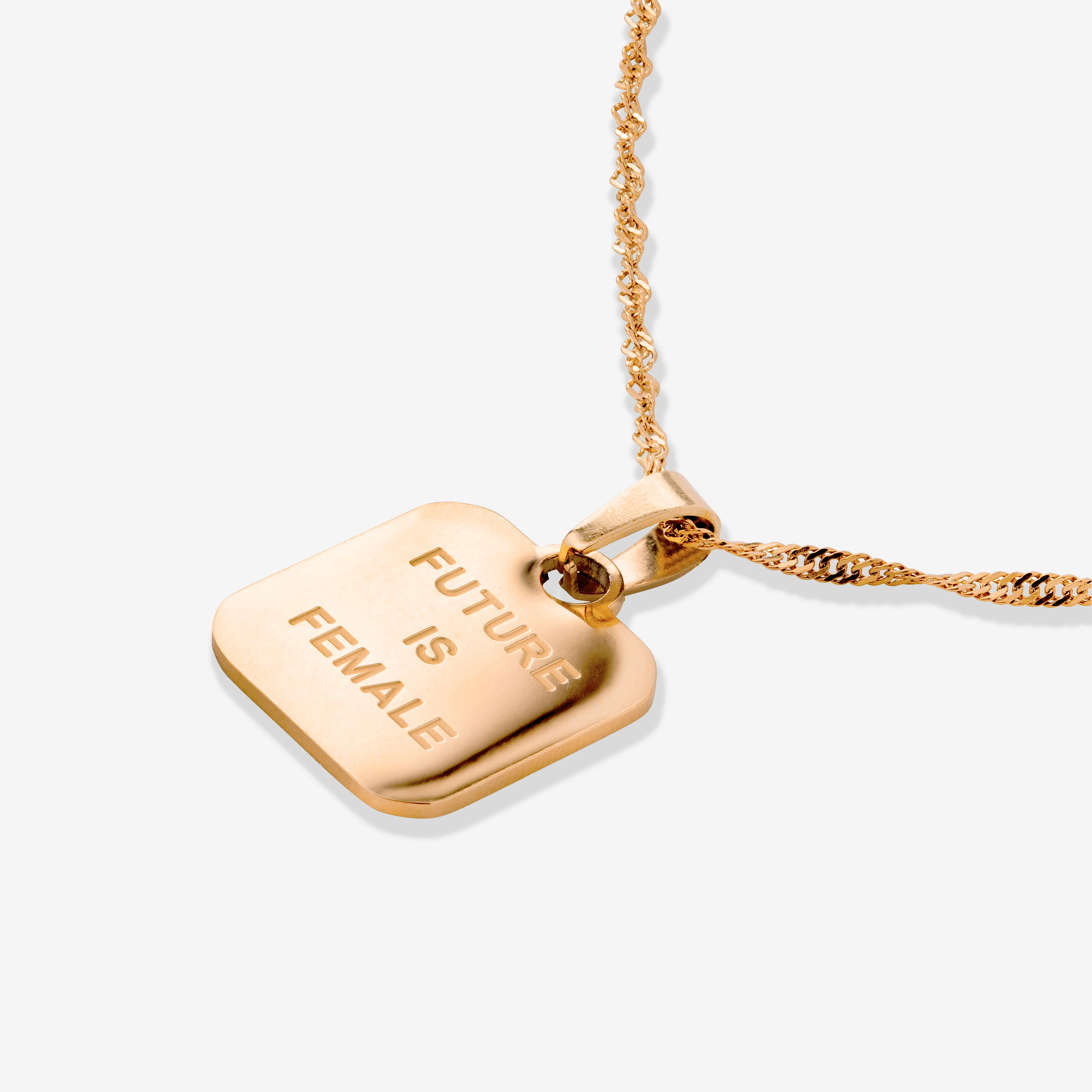 Future is female Necklace Rose Gold - Image 4