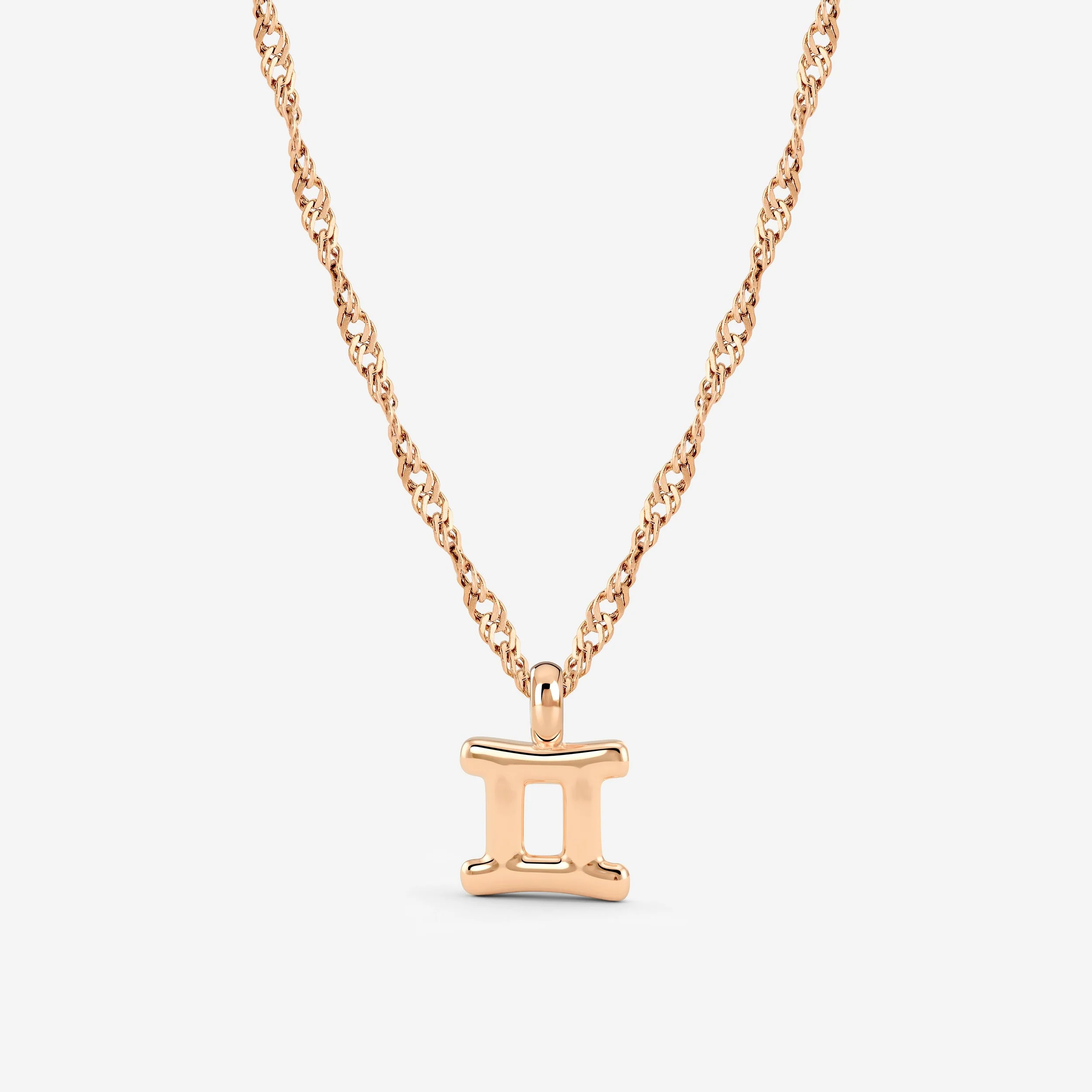 Gemini Bubble Necklace Rose Gold