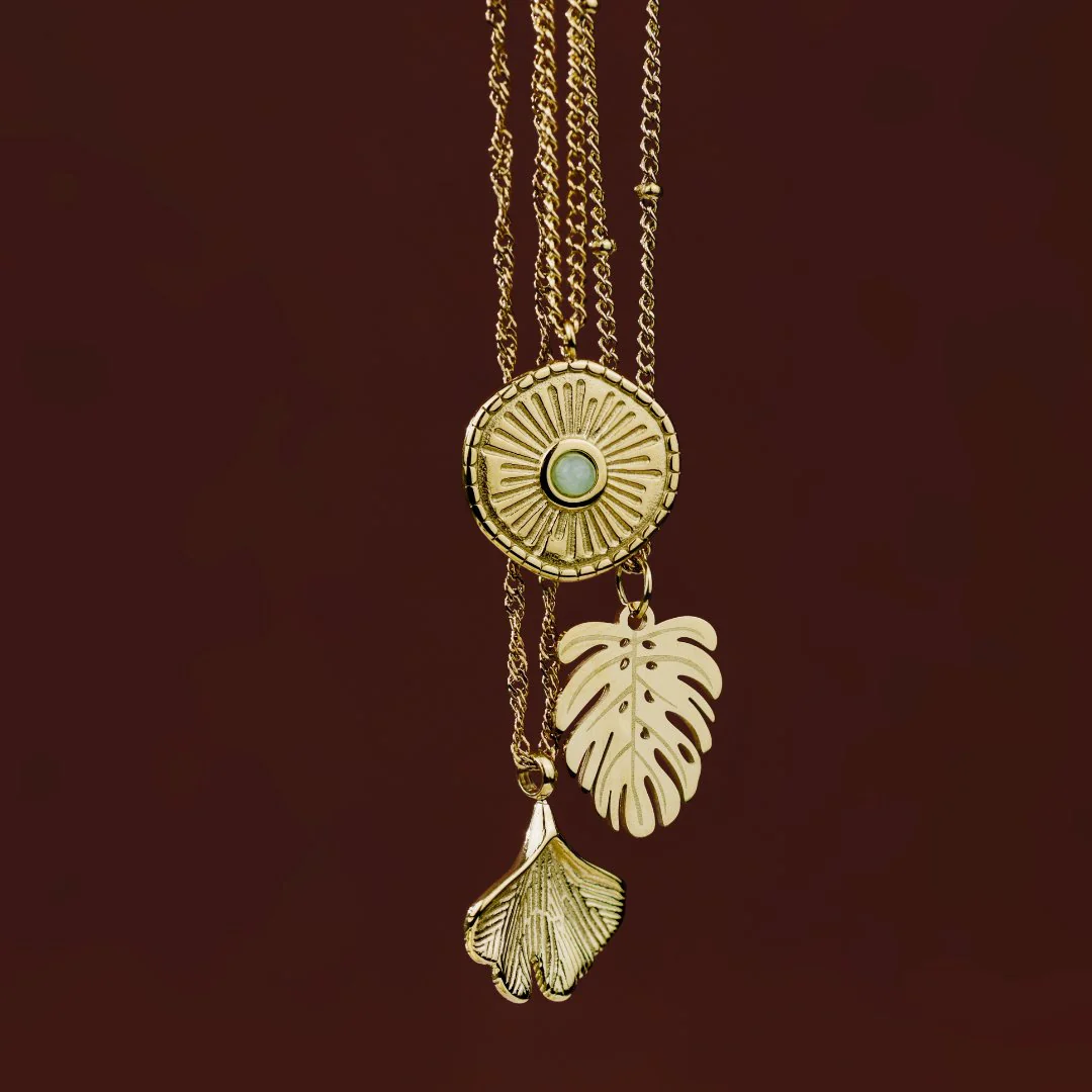 Ginkgo Leaf Necklace Rose Gold - Image 4