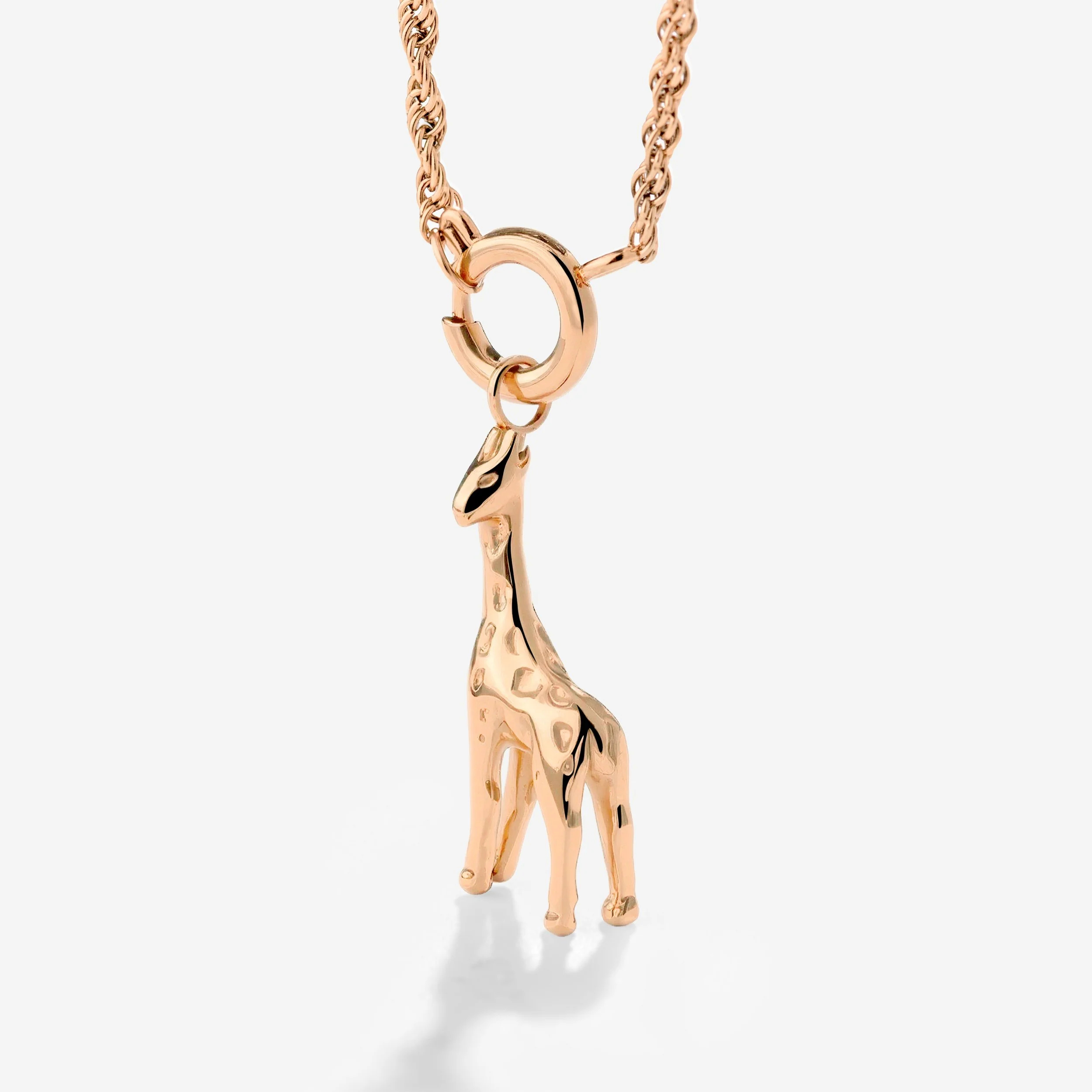 Giraffe Rope Chain Necklace Set Rose Gold - Image 3